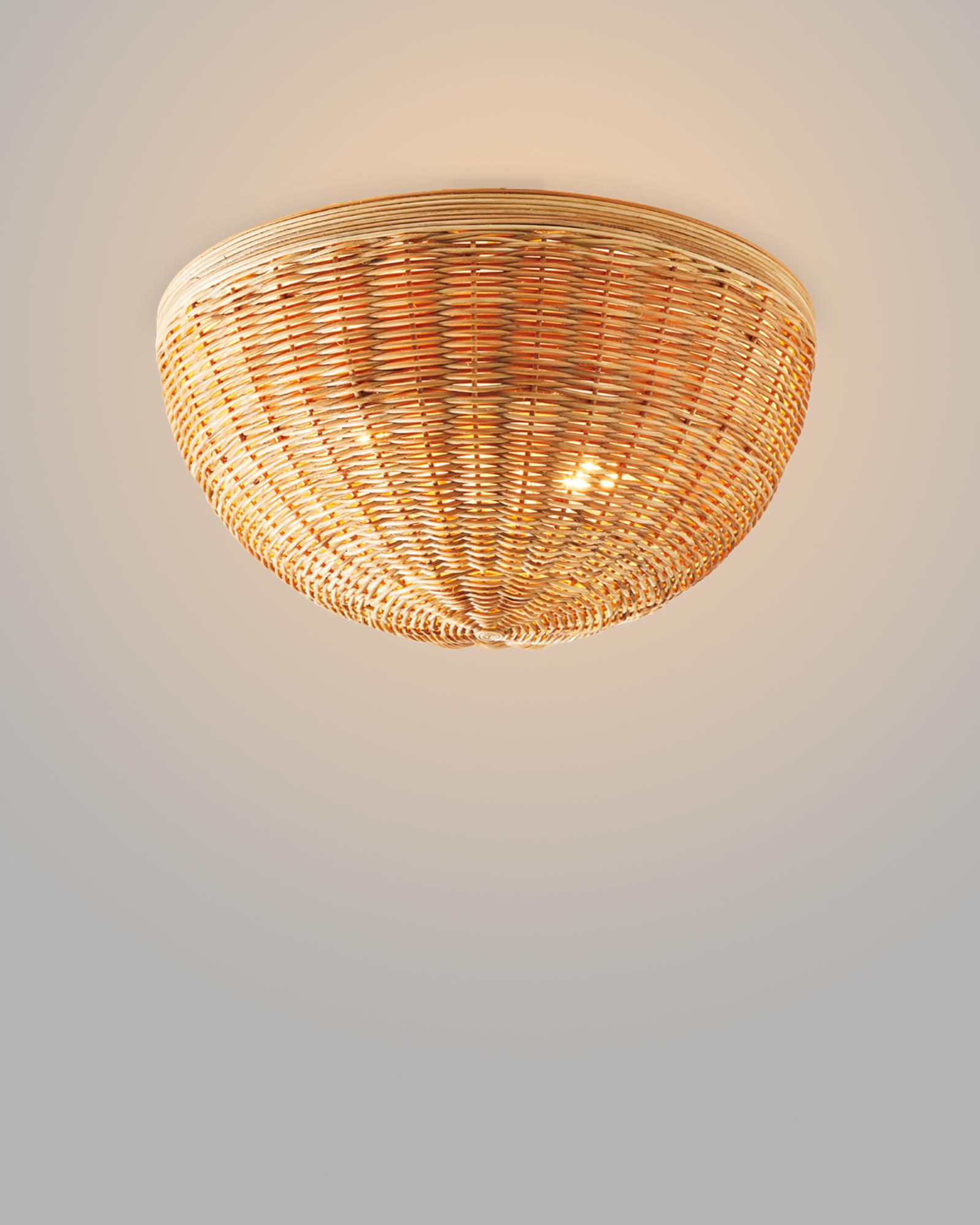 Santa Barbara Rattan Flush Mount - Thumbnail 2