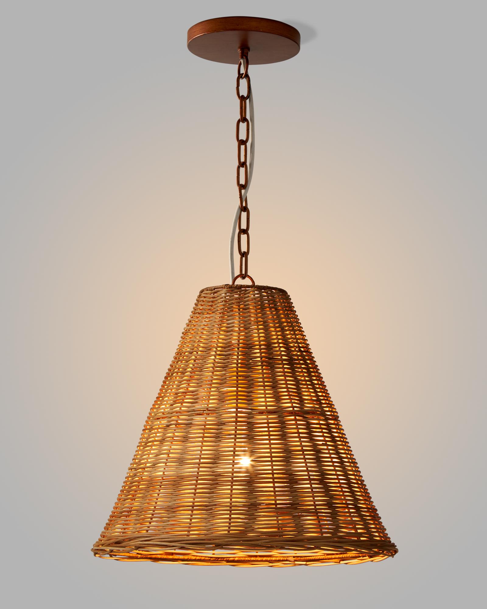 Serena & Lily Santa Barbara Rattan Pendant - Thumbnail 4