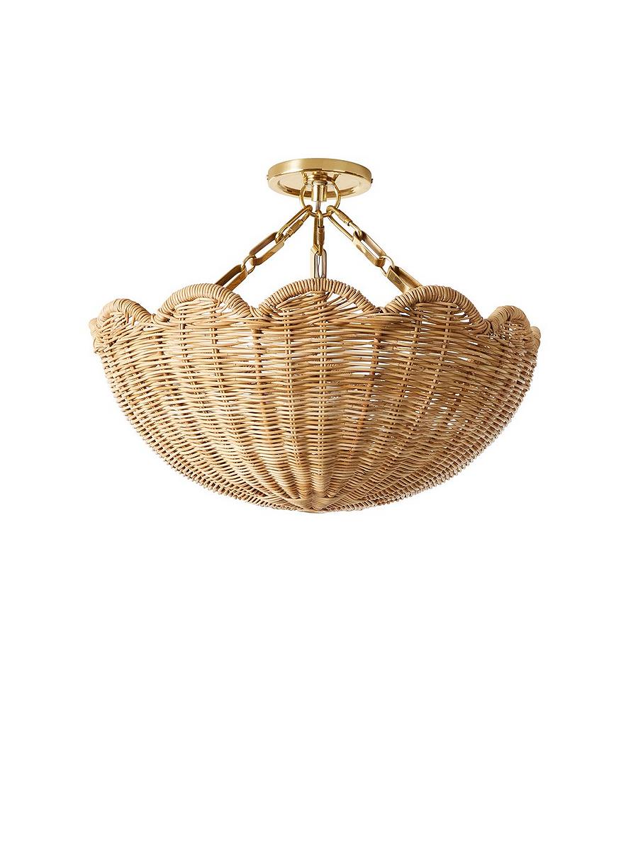 Rattan flush mount light fixture deals