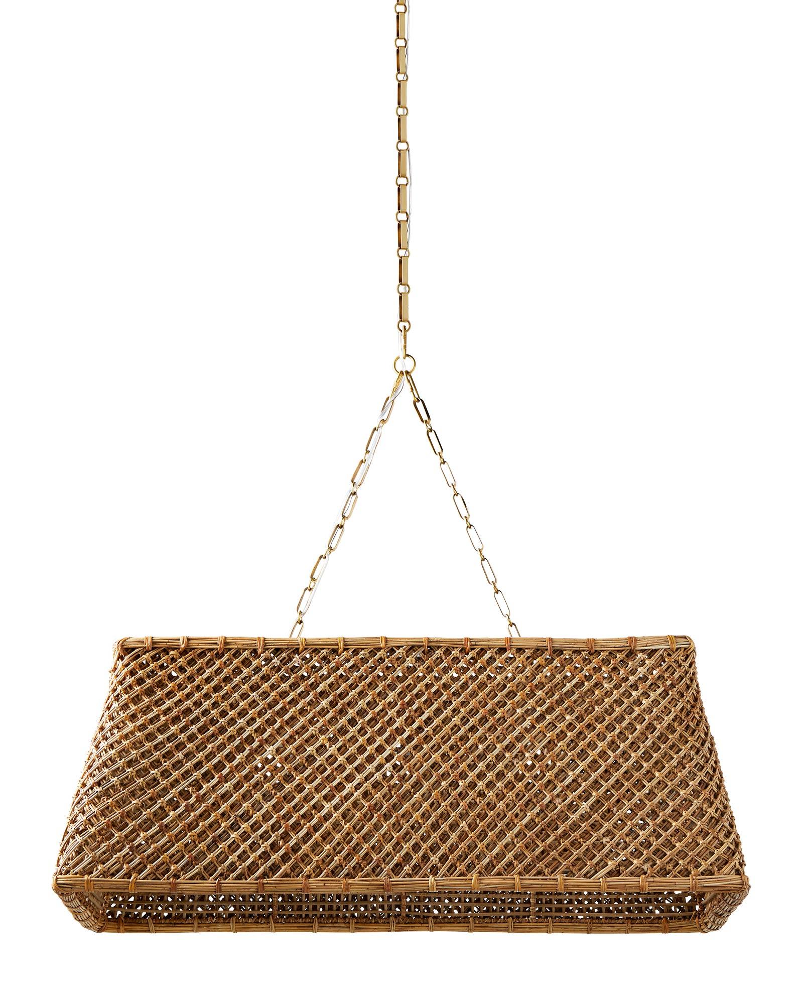Sydney Rattan Linear Chandelier