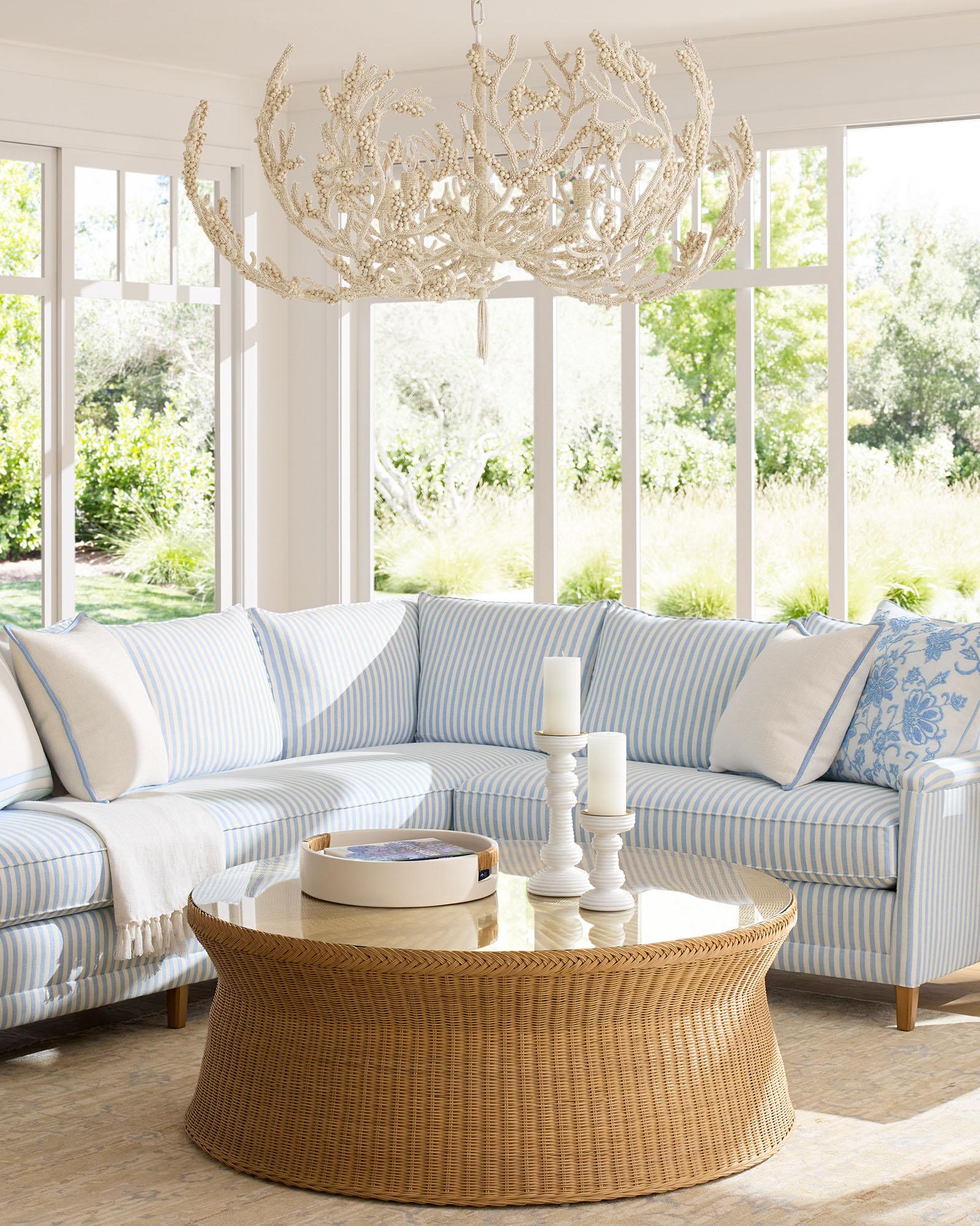 Living-Room-Blue-Striped-Sectional-Sofa-Spruce-St-Salinas-Rattan-Coffee ...