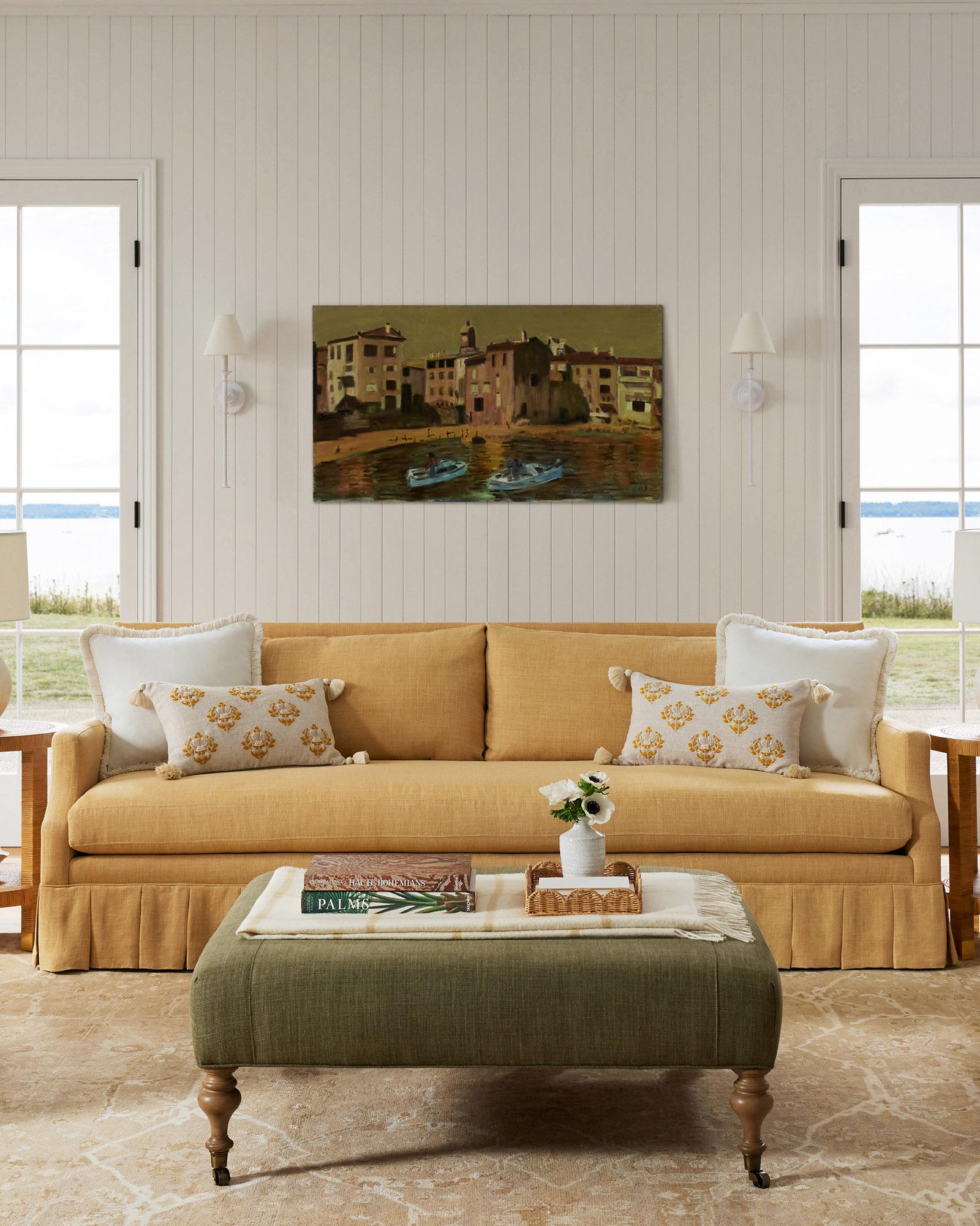 Grady Notch Arm Pleated Sofa - Thumbnail 3