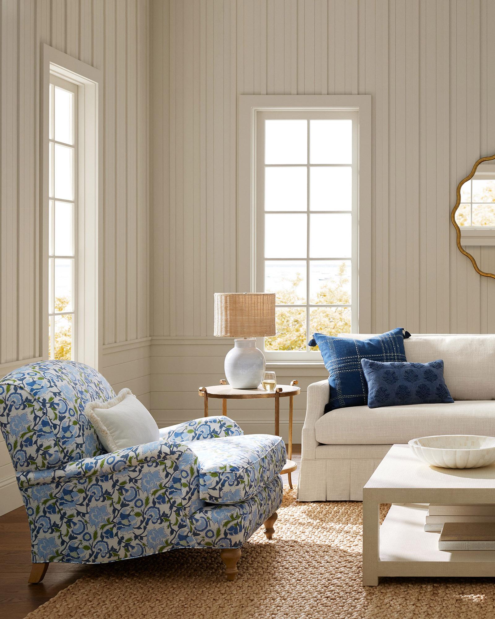 Cassis Linen Fabric Swatch - Hydrangea | Serena & Lily