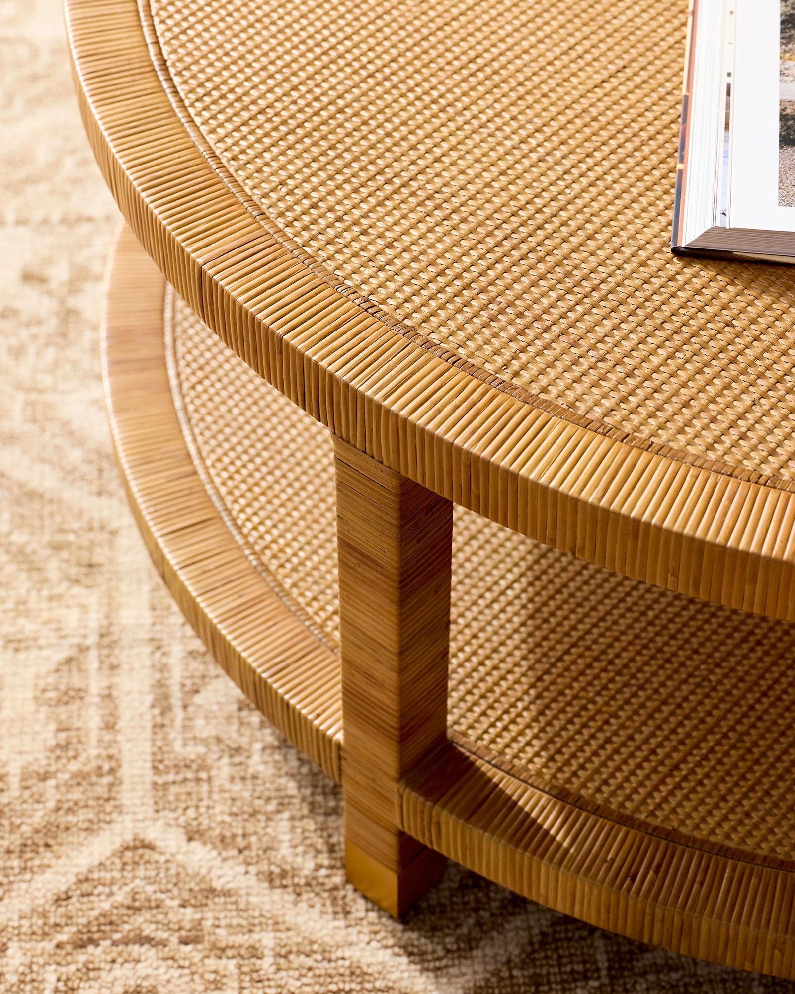 【超美品】ACME Furniture BALBOA COFFEE TABLE Balboa Rattan Coffee Table | Serena and Lily