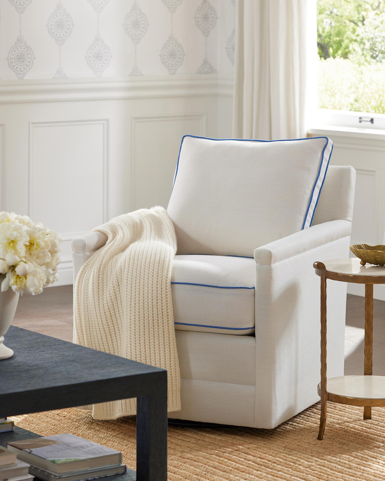 Spruce Street Swivel Chair Serena and Lily