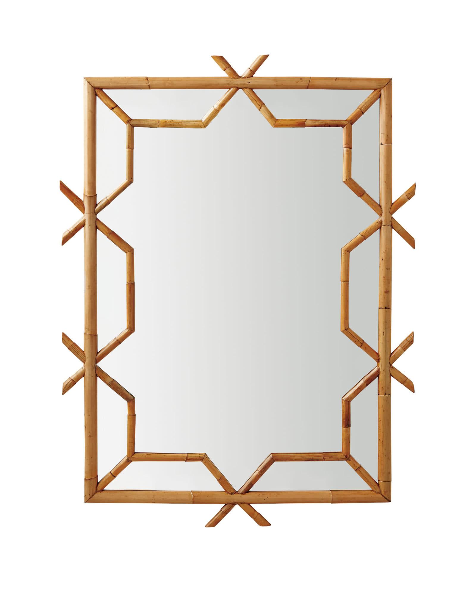 Ojai Rattan Mirror in Natural Beige, 24W x 32H | Serena & Lily