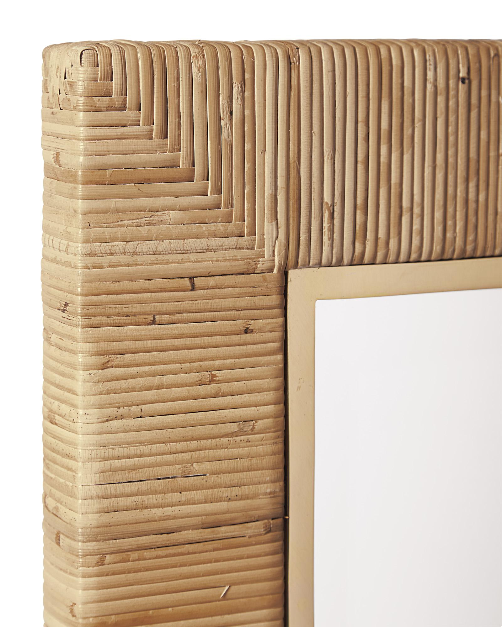 Balboa Rattan Floor Mirror Serena and Lily