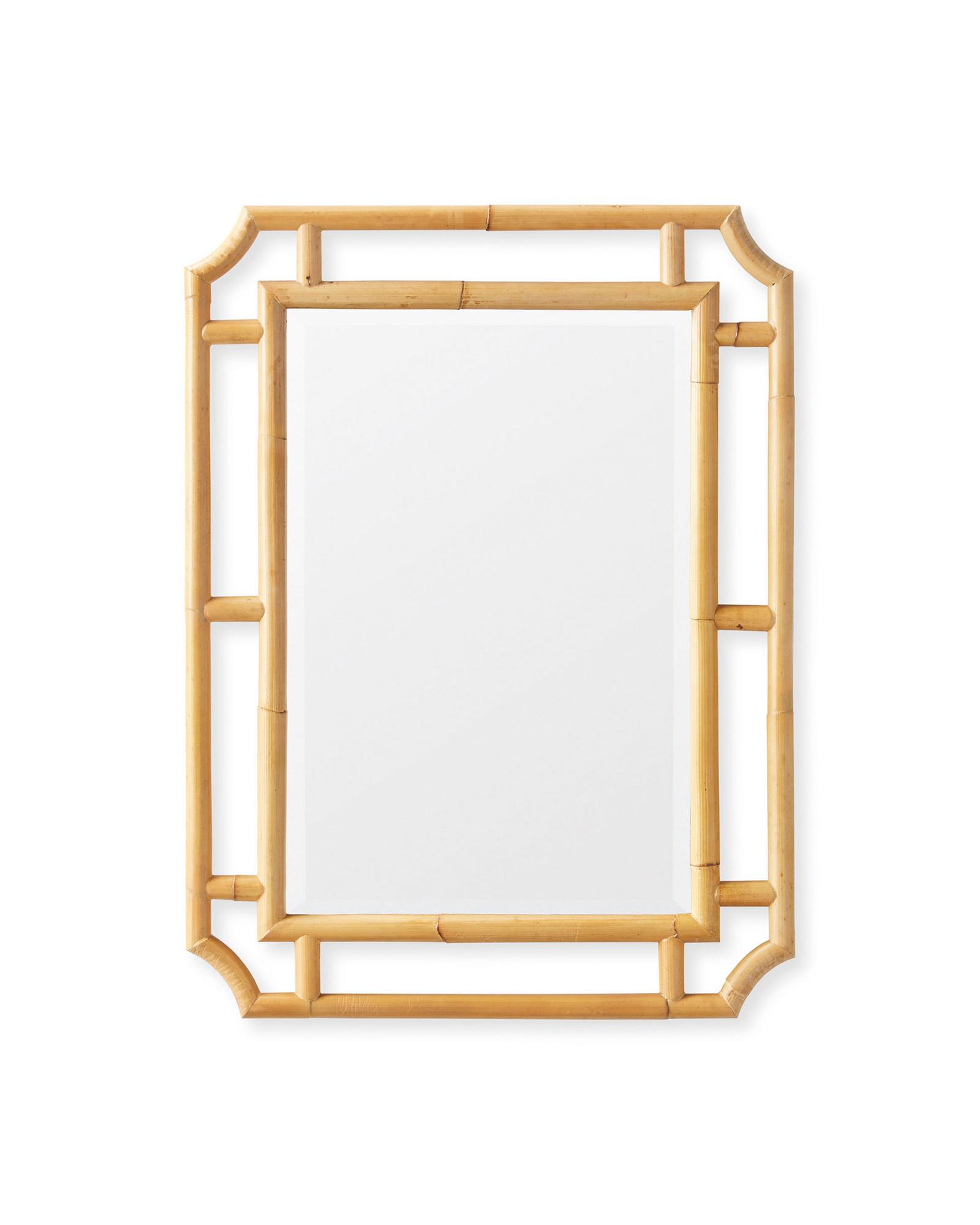 SOLD ❁❀✿✾ 願望成就のガネーシャ ❁❀✿✾ 約6cm Ojai Rattan Mirror | Serena and Lily