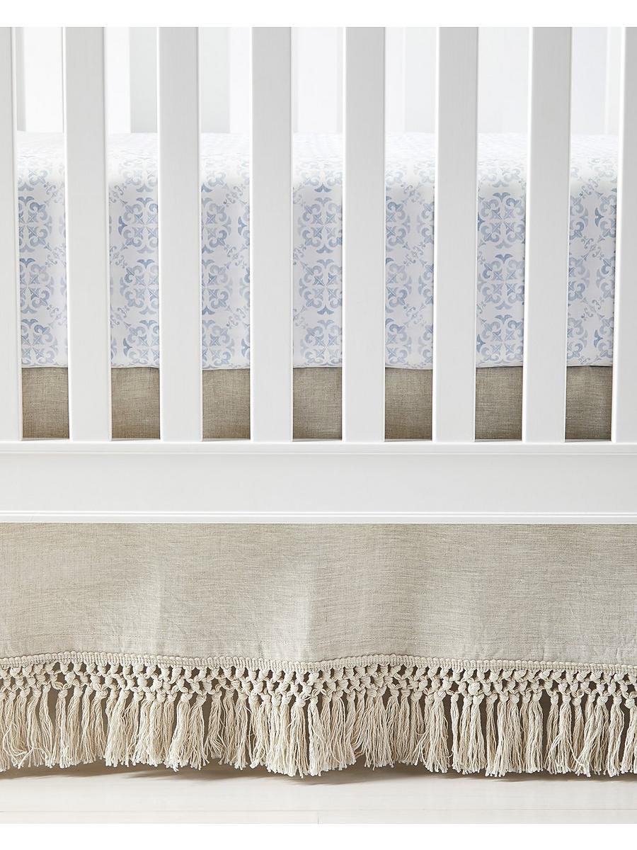 Macrame Crib Skirt Linen Serena Lily