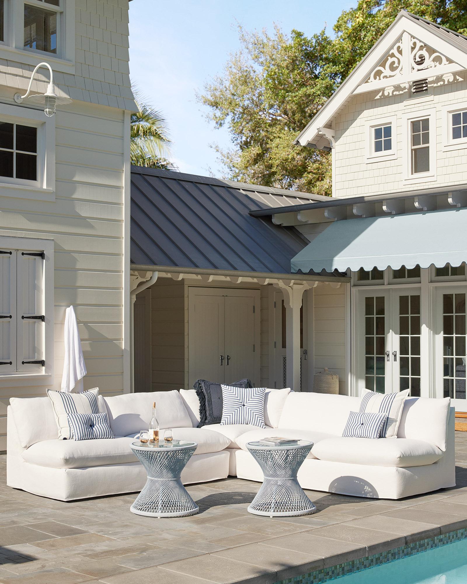 Perennials Lake Stripe Pillow Cover Serena and Lily