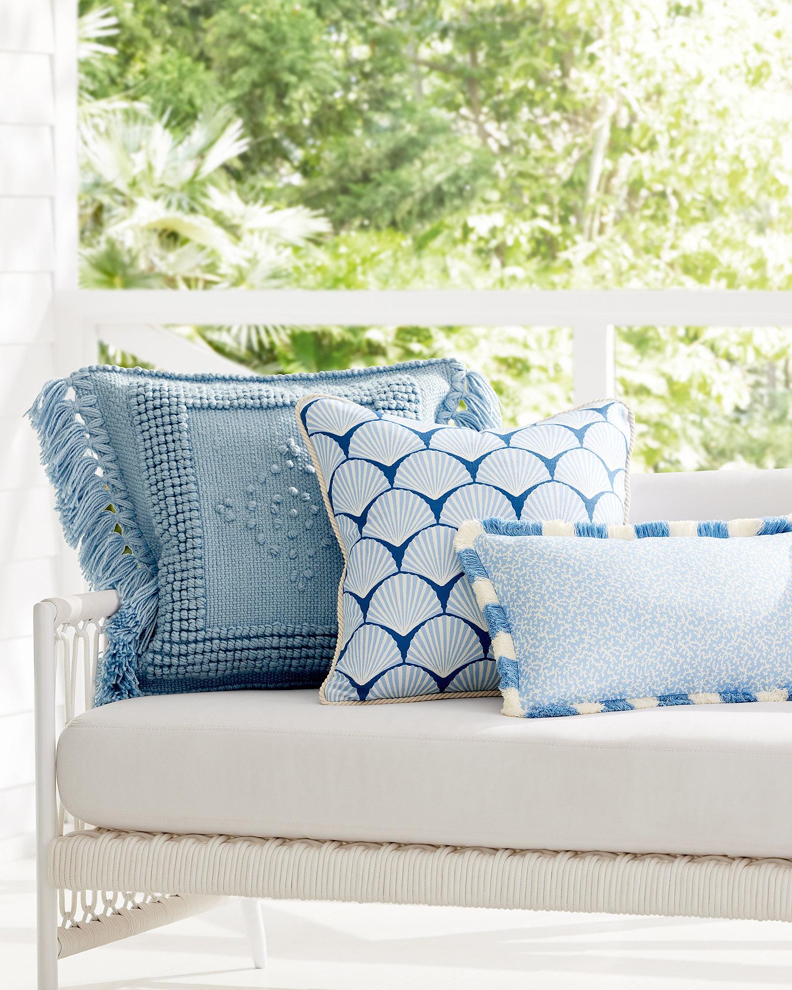 Outdoor Pillow Covers Blue Montecito Reef Sandbar Sea Shells brand Outdoor pillow covers blue montecito reef sandbar sea shells brand