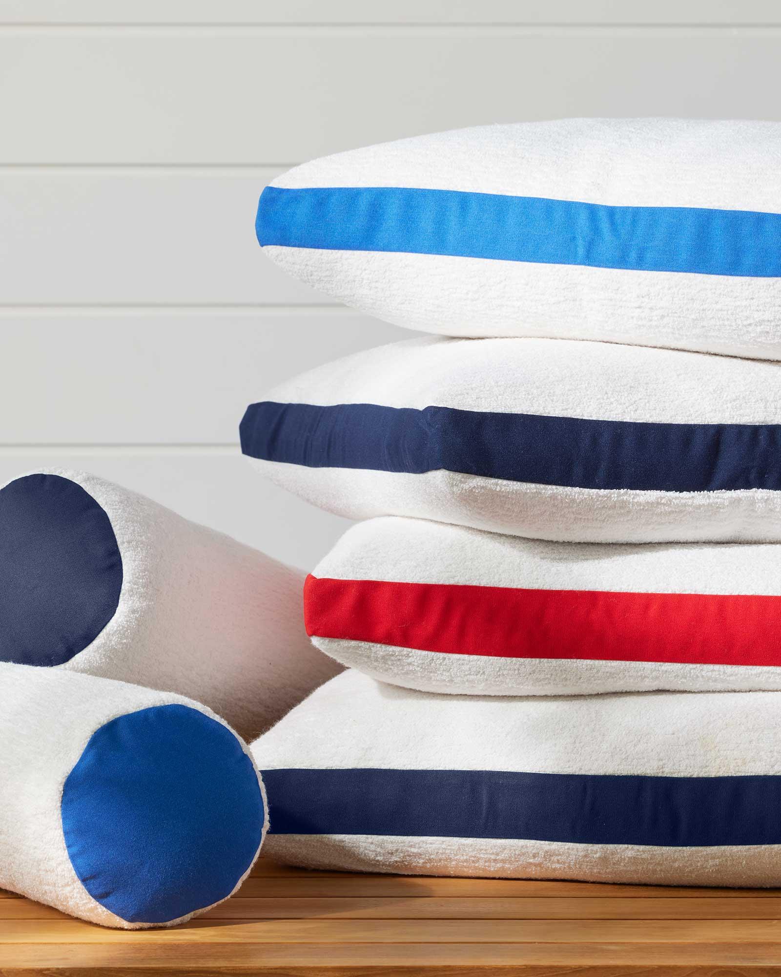 Sunbrella®️ Seacliff Gusset Pillow Cover 7" x 24" Bolster Serena