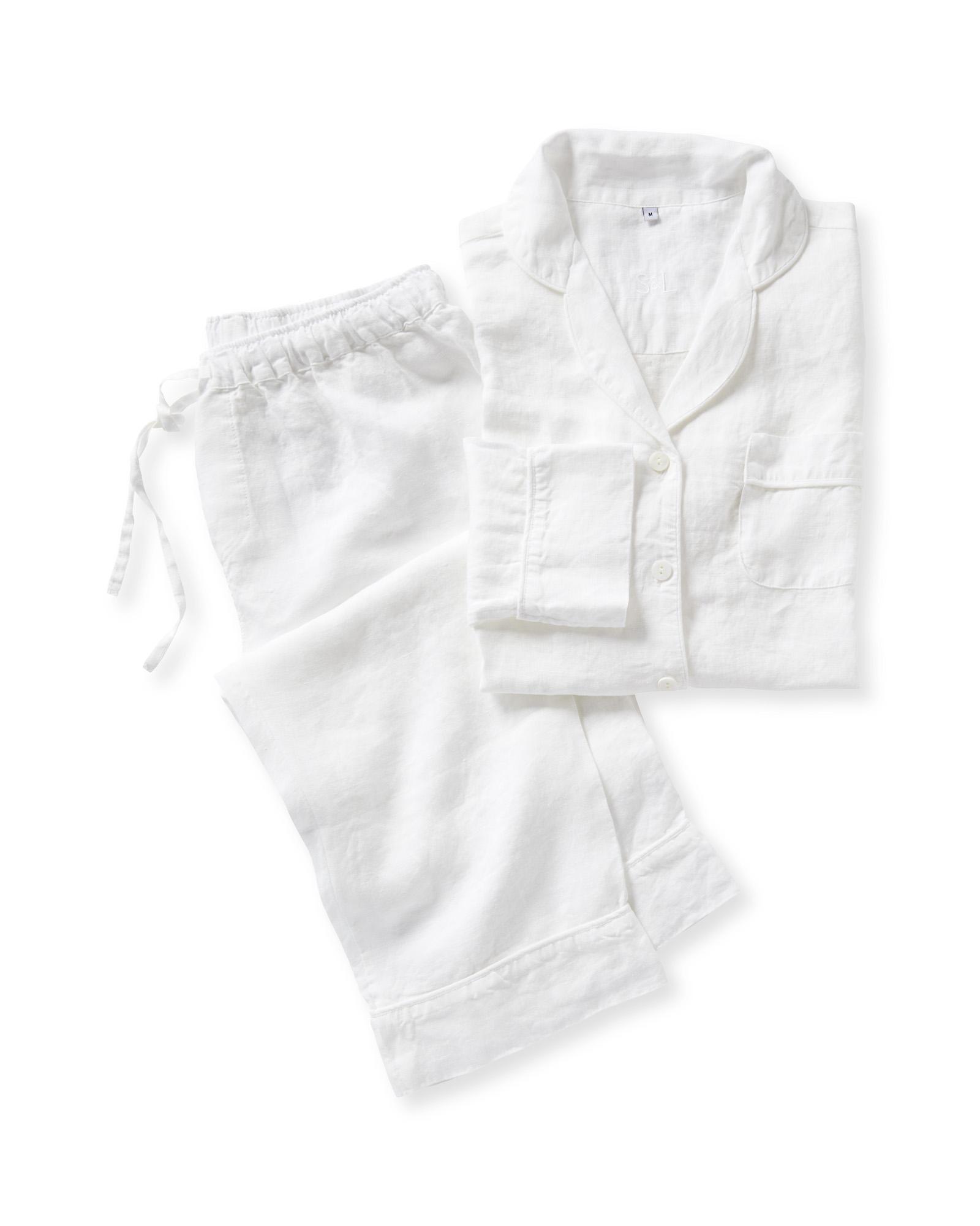 Positano Linen Pajamas – Large – White | Serena & Lily