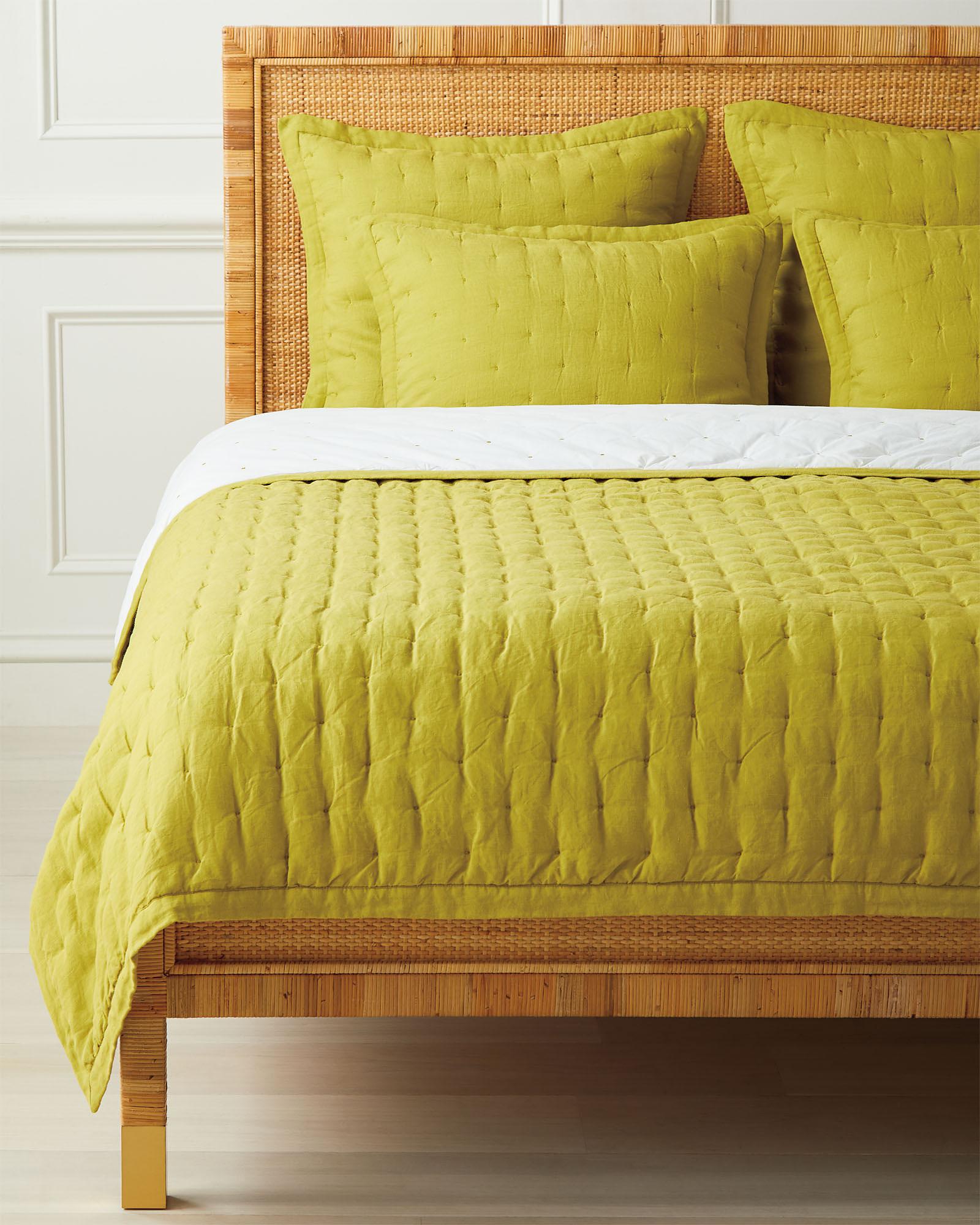 Net Sutter Sutter Linen Quilt - Chartreuse