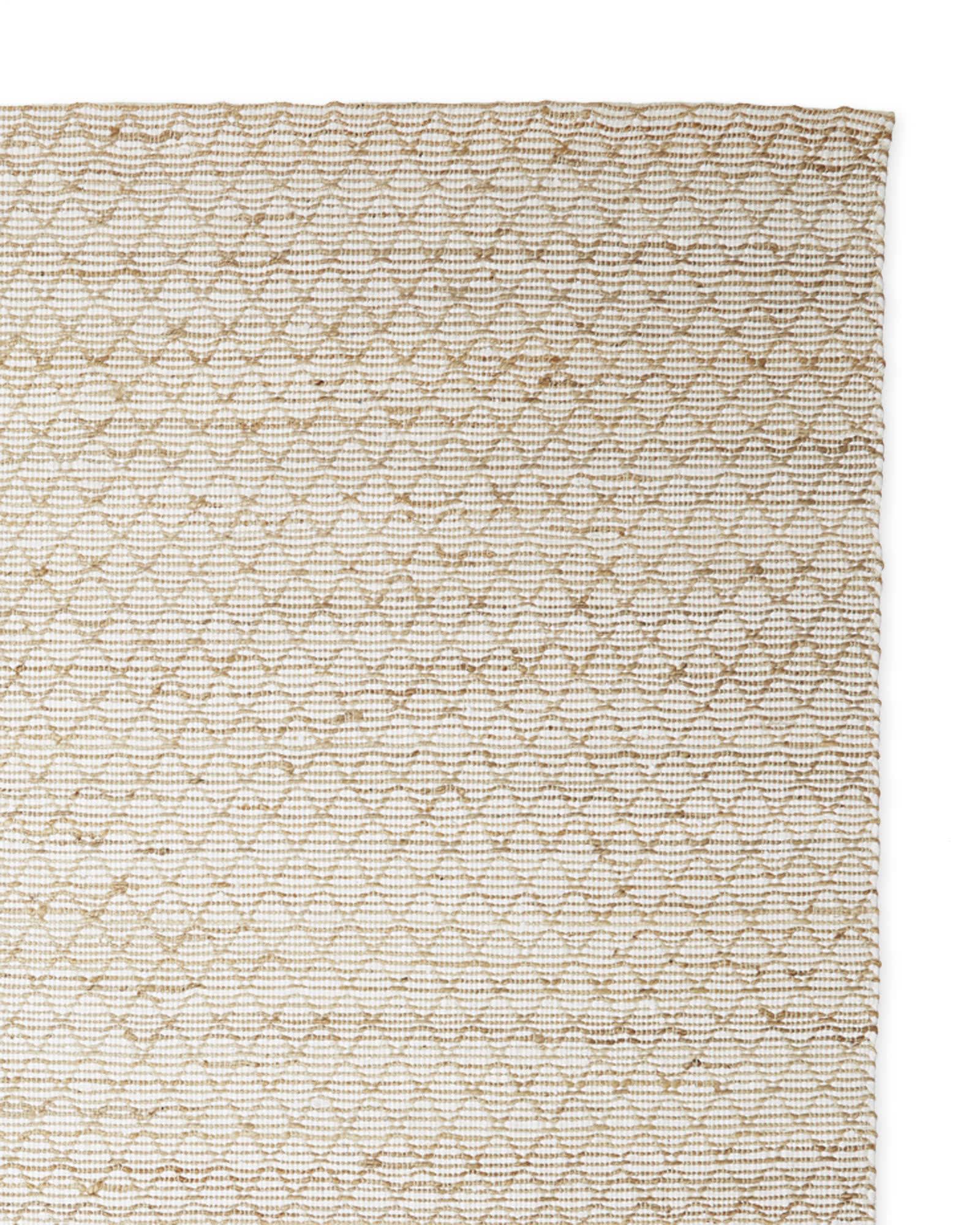 残り1枚　cotton mini rug 16dot cream Tulum Rug Swatch | Serena and Lily