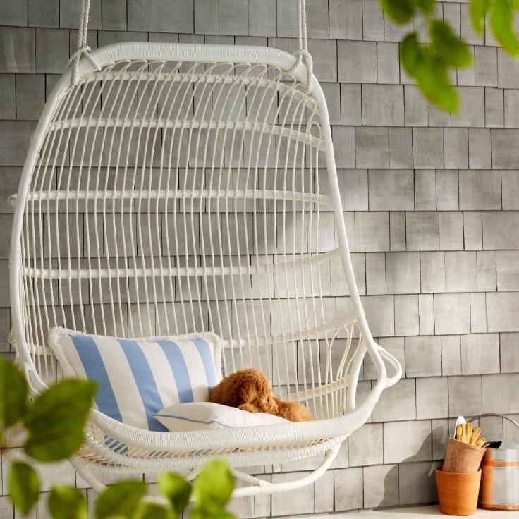 Double Hanging Rattan Chair Cushion | Serena & Lily
