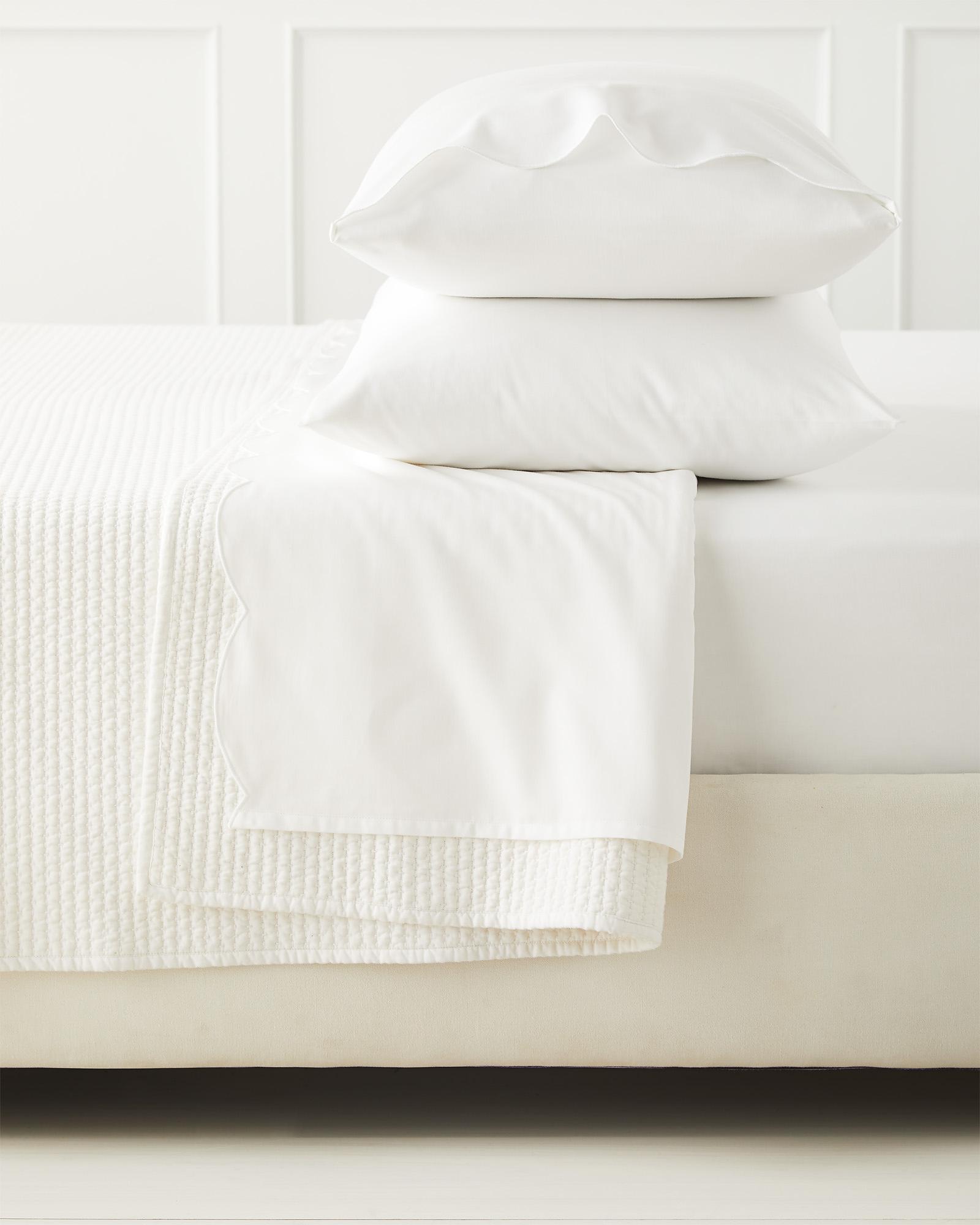 Scallop Sateen Sheet Set Serena and Lily