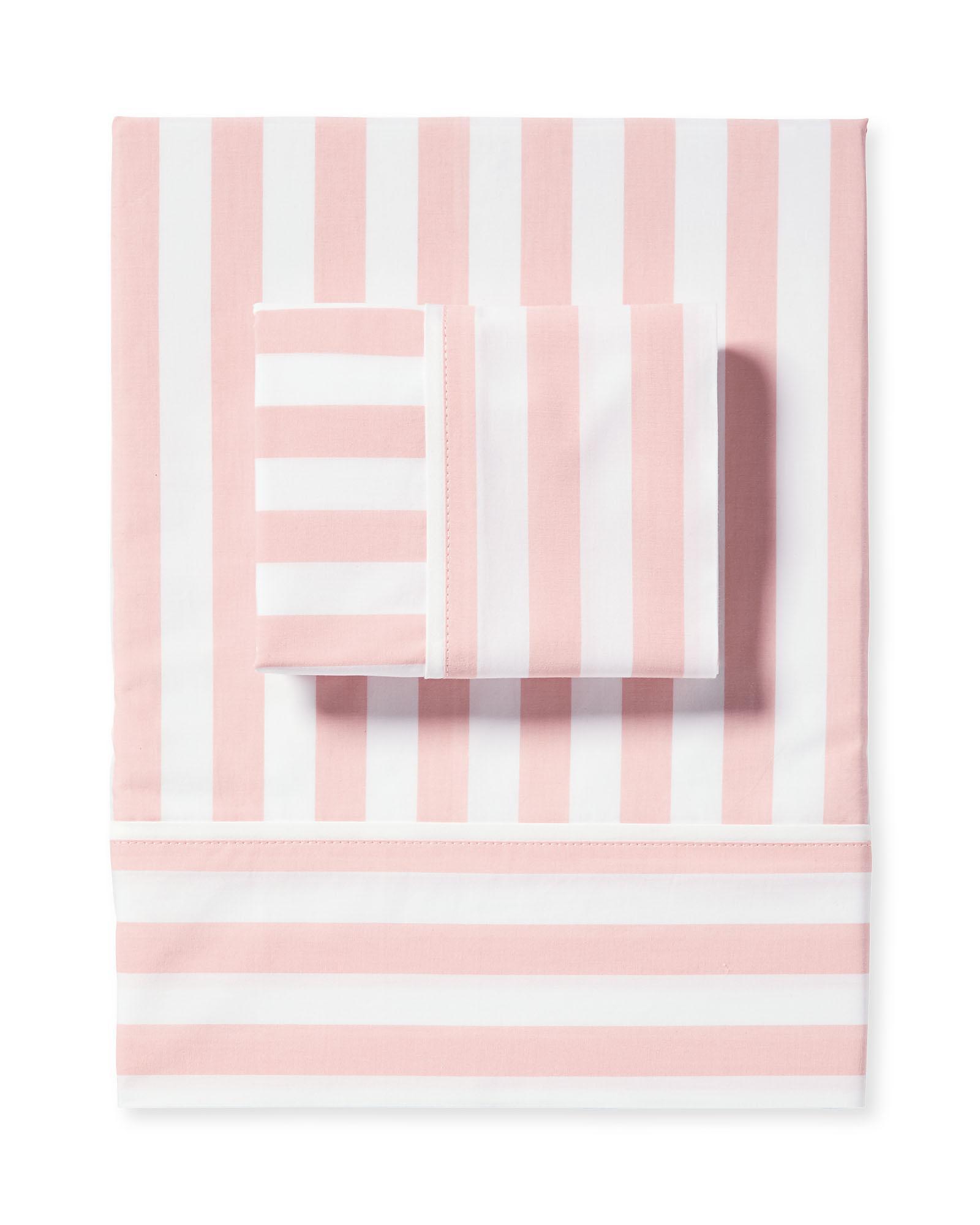 Shop Beach Club Stripe Percale Sheet Set (SERENA & LILY), Size: Queen, Color: Seashell, Quantity: 1 from Serena & Lily on Openhaus