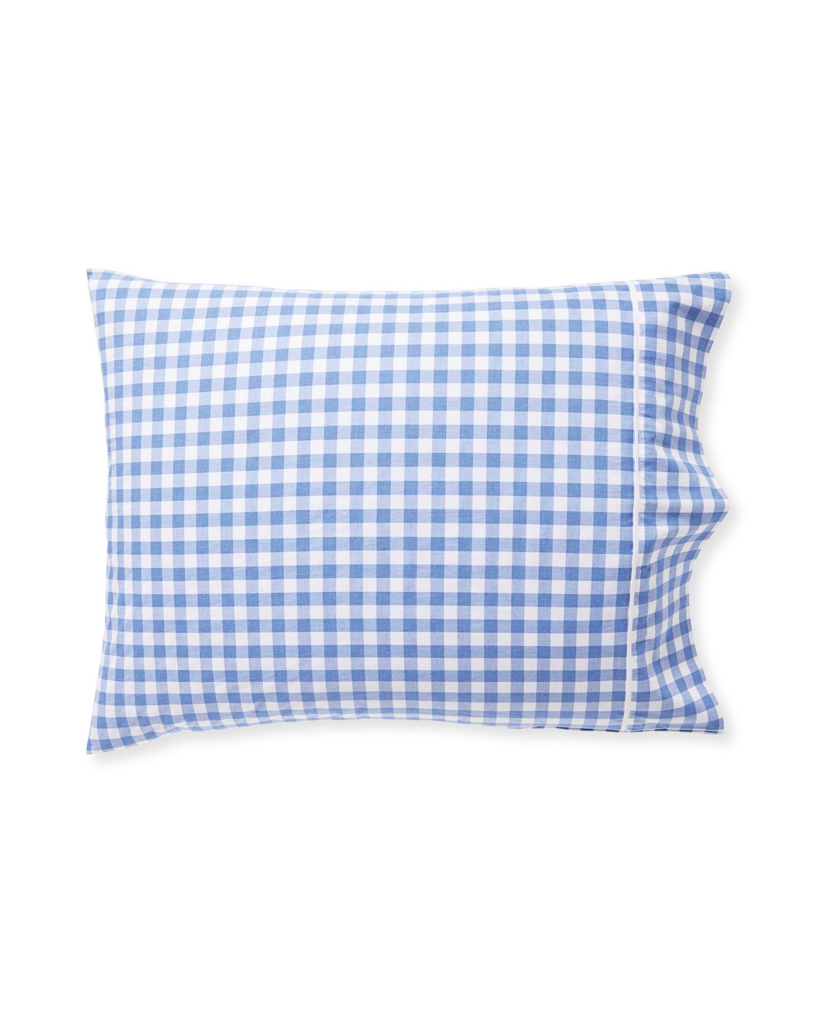 Elderberry Gingham Linen Set of Two Pillowcases