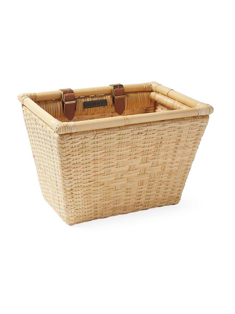 Rattan basket for bike sale