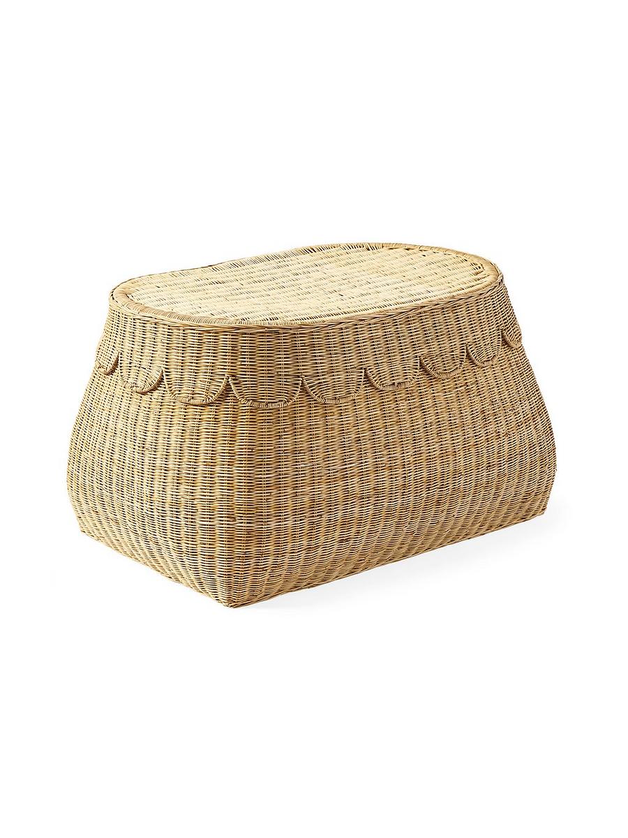 Scalloped Rattan Basket - Medium Pre-Sale – Auden & Avery
