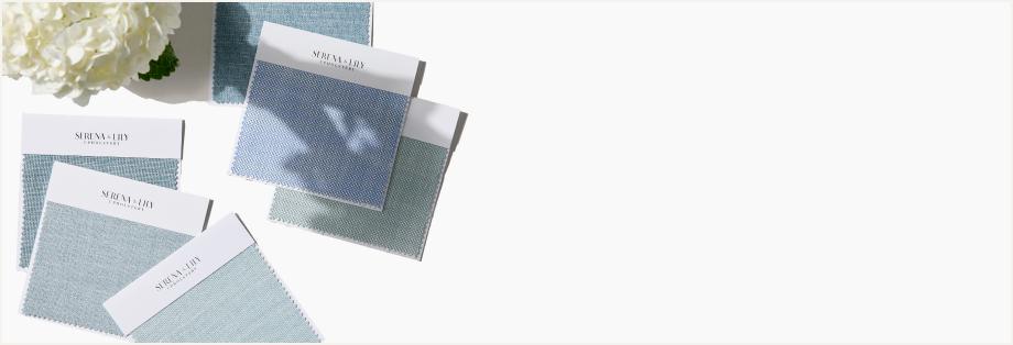 美品 ボリオリ DOVER リネン100% ヘリンボーン ライトブルー サイズS Performance Umbria Fabric Swatch - French Blue | Serena and Lily