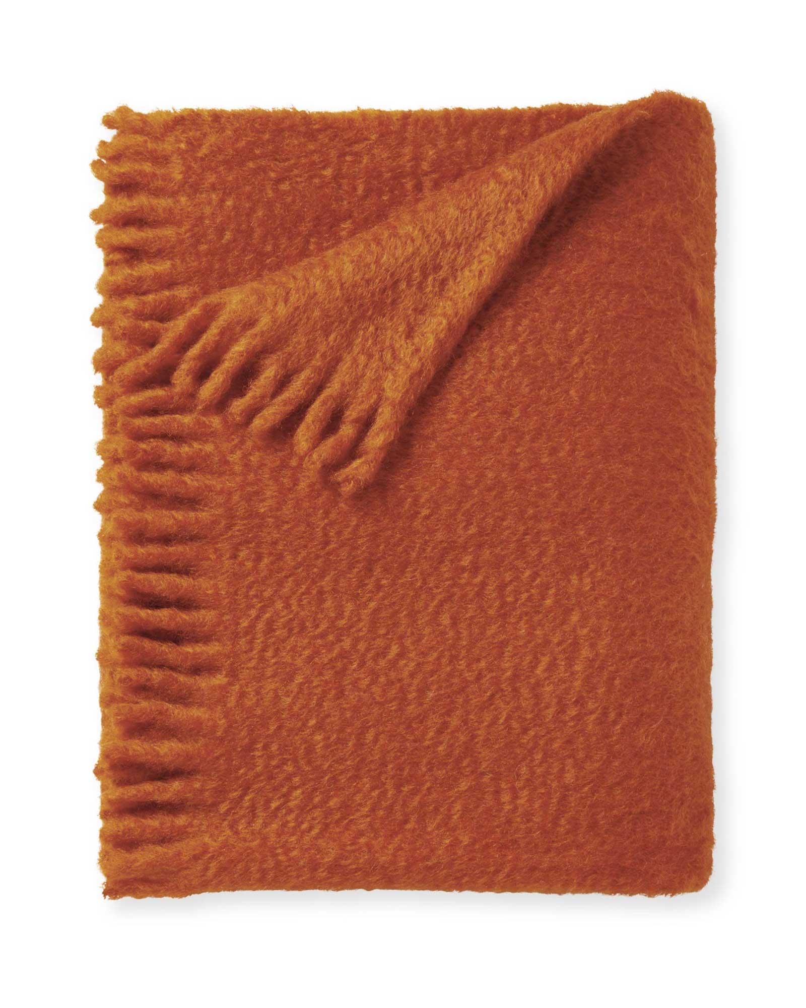 Albion Mohair Throw - Persimmon