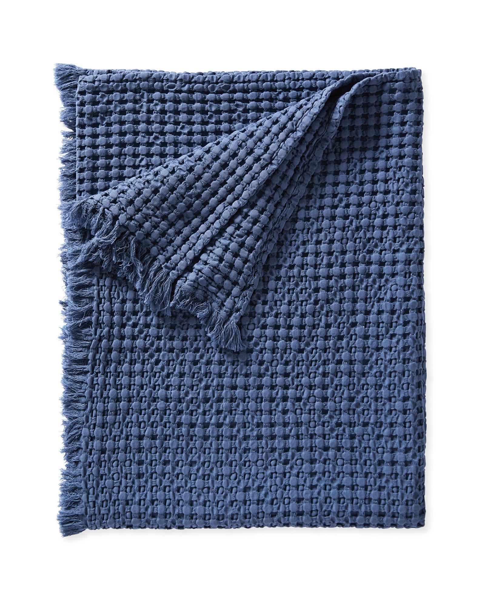 Beachcomber Cotton Throw - Washed Indigo by Serena & Lily