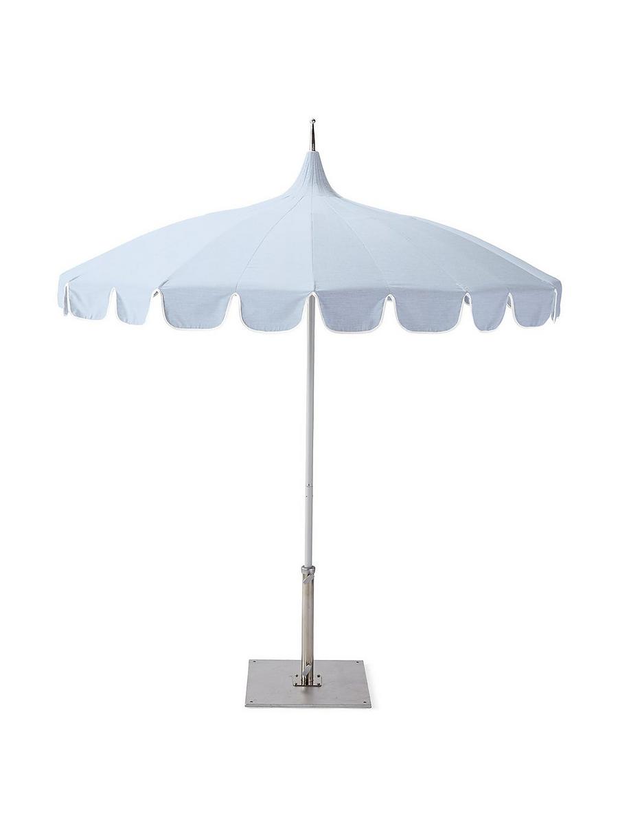 blaine's patio umbrella Wisteria Lane Outdoor Umbrella, Market Umbrella, Large Outdoor Umbrella, Metal Pole with Push Button Tilt and Crank, Polyester Canopy, Light Blue : Patio, Lawn & Garden tilt mechanism Blissun 7.5 ft Patio Umbrella,