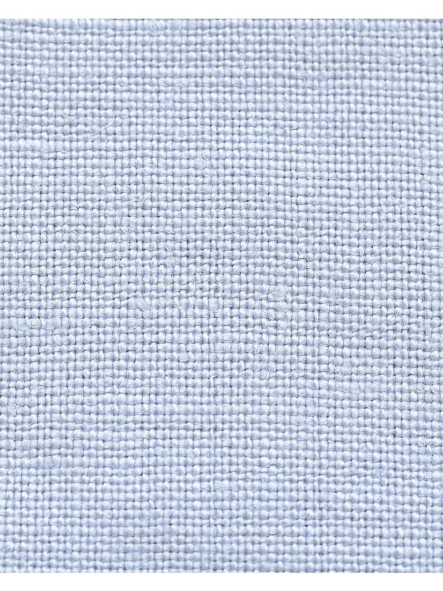 Bianco Hazy Sky - Blue Linen fabric, Plain