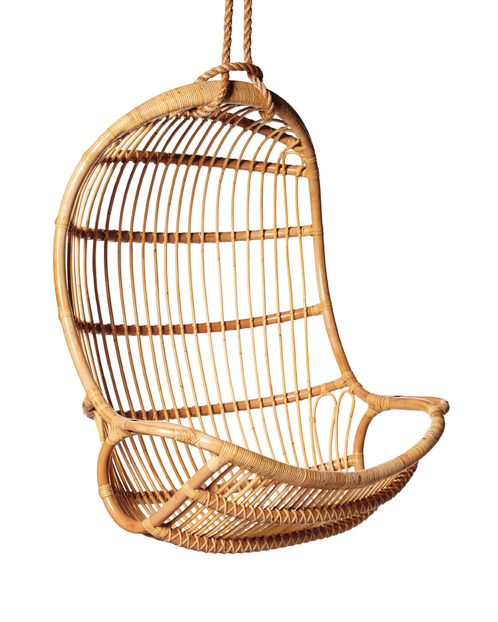Hanging Rattan Chair | Serena and Lily