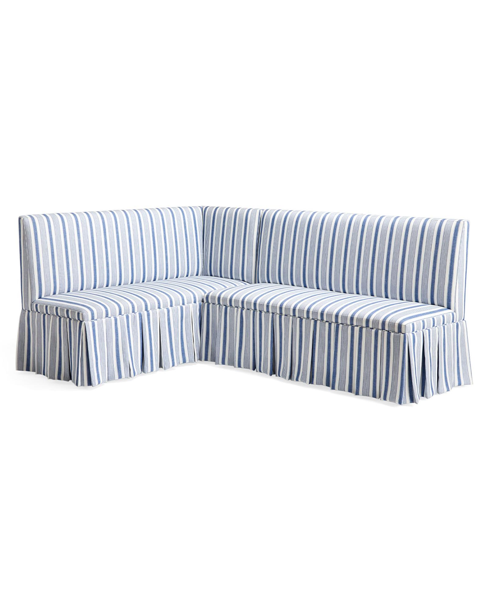 Ross Left-Facing Pleated Dining Banquette - Thumbnail 4