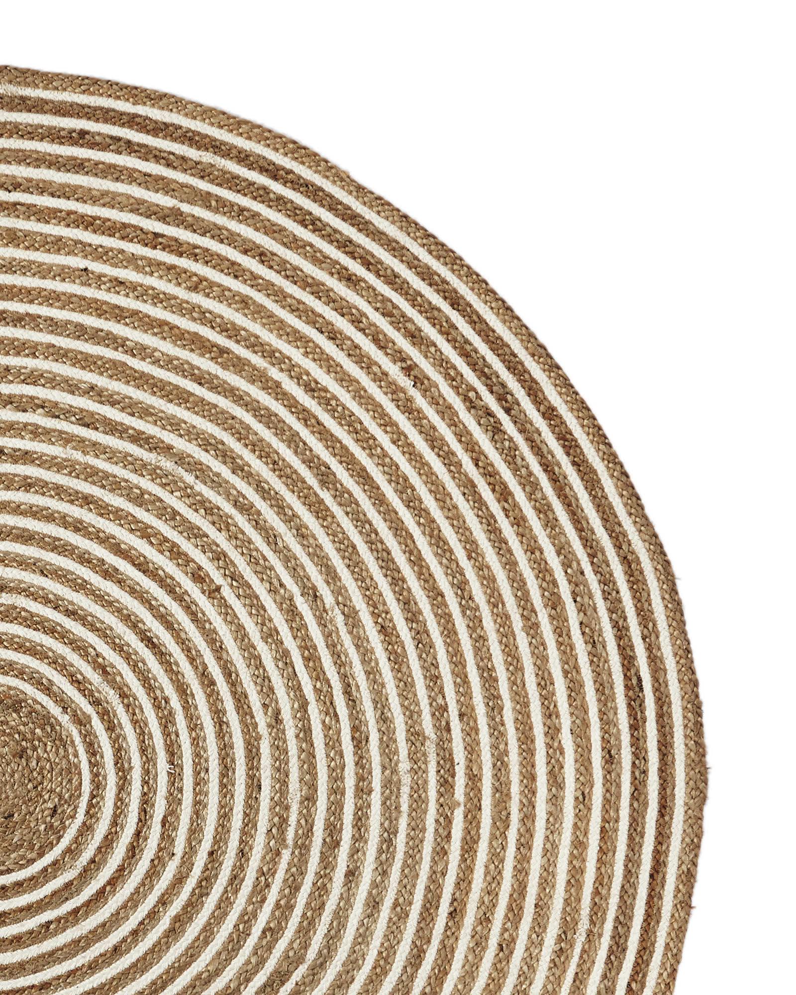 Round Cotton & Jute Rug, 8' Diam | Serena & Lily