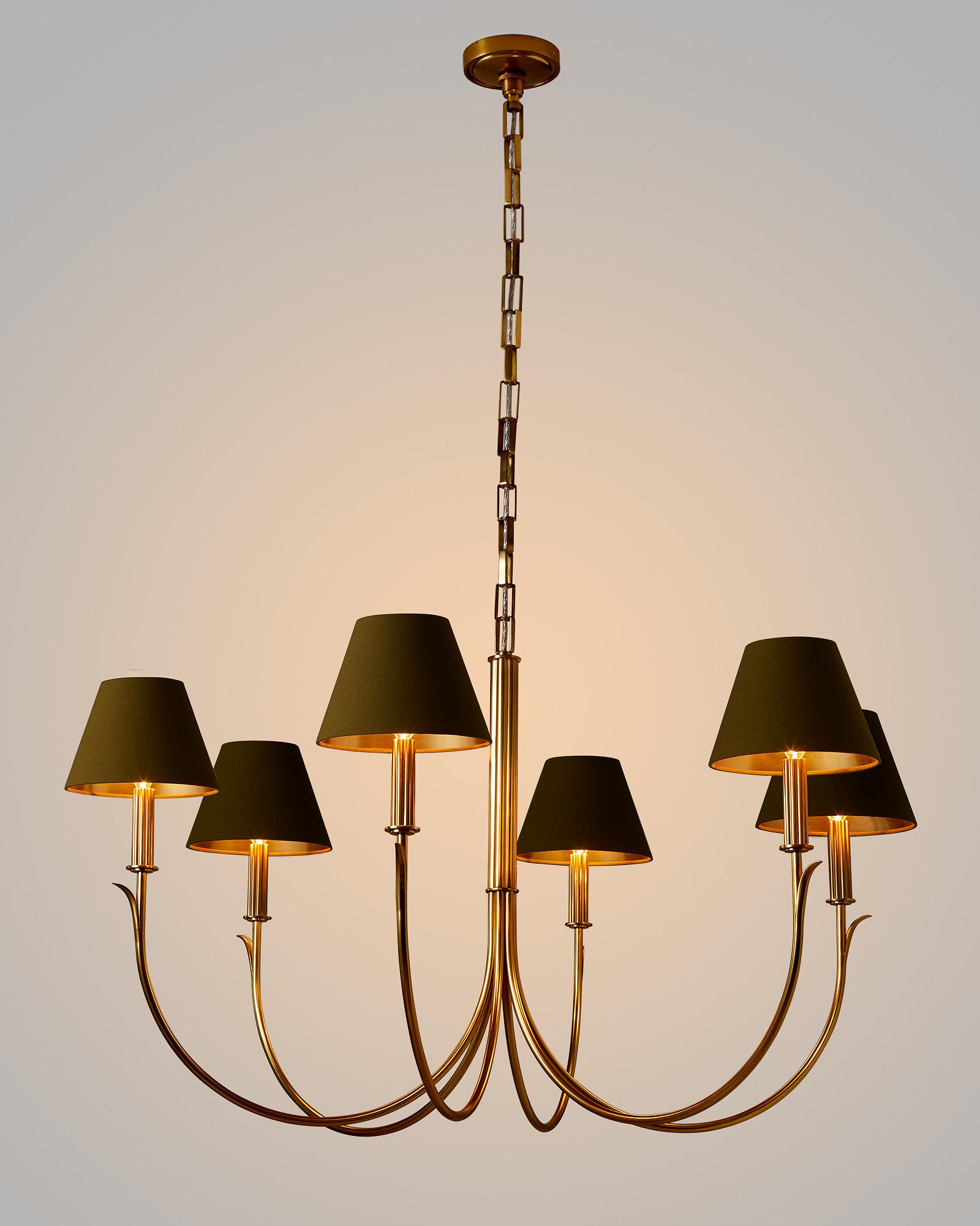 Calistoga Chandelier - Elegant Antique Brass Finish