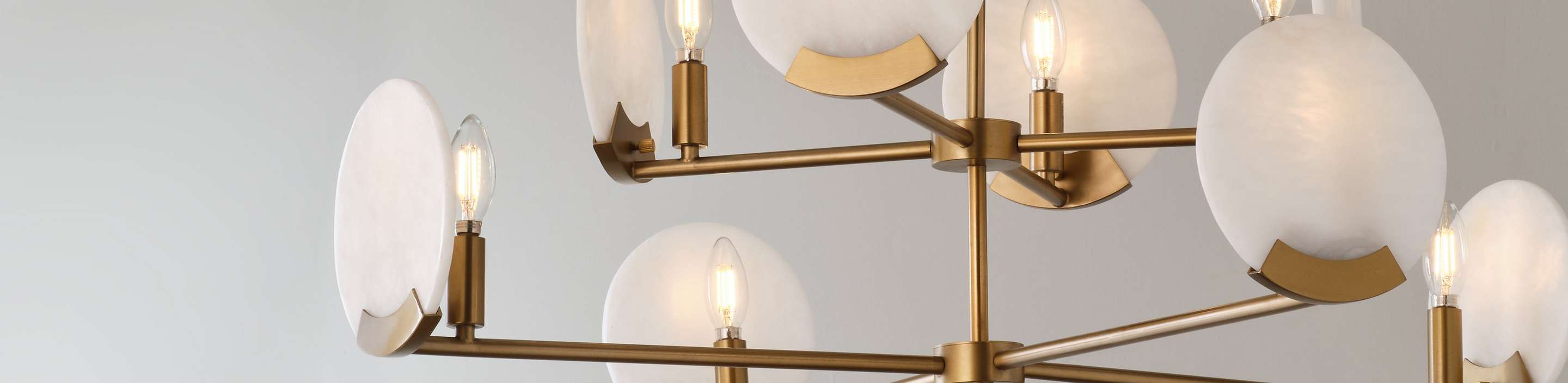 Balasa Chandelier with alabaster discs