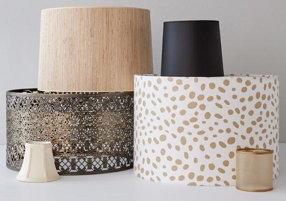 Unique table best sale lamp shades