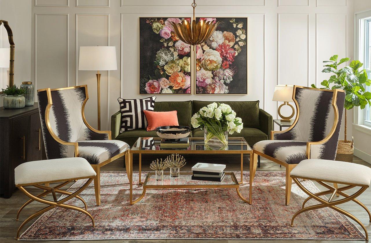 Blossoming Elegance Living Room