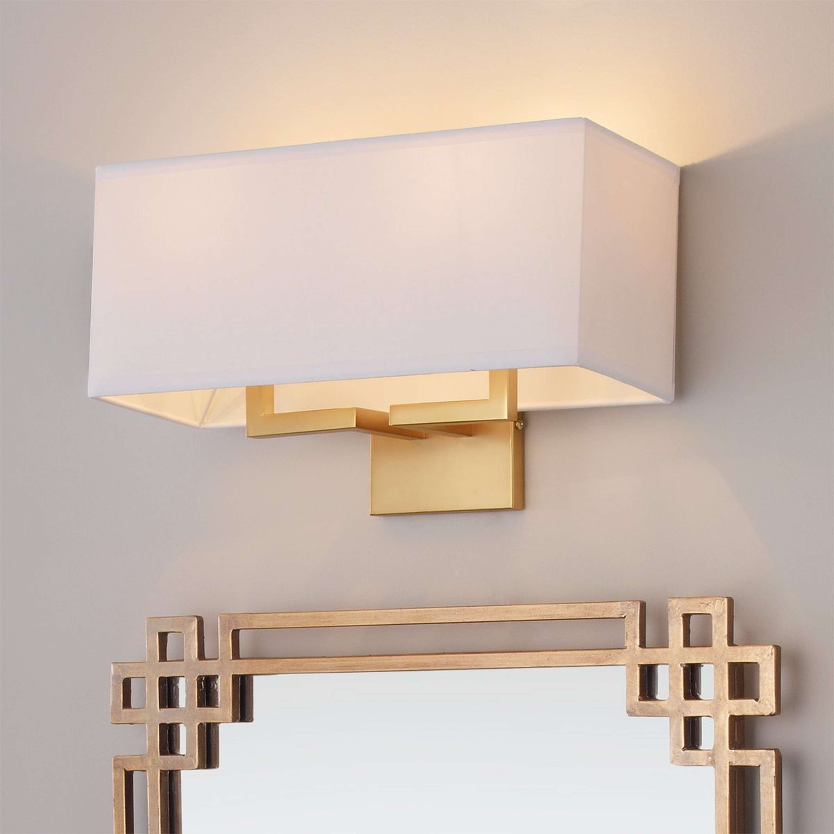 A Uptown Vanity Light - 2 light with Gold color