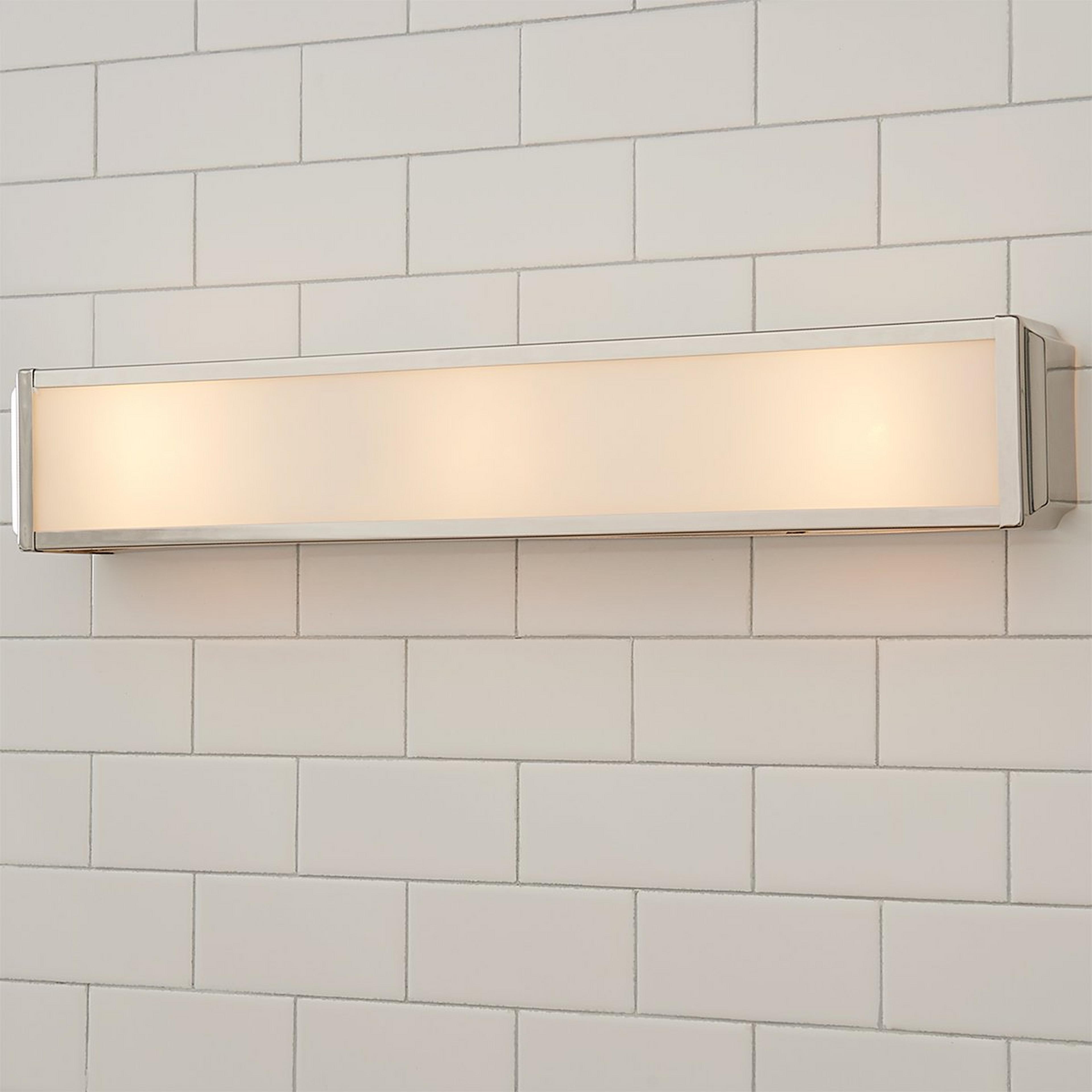 A Metropolitan Bar Vanity Light - 3 Light with Polished Nickel color