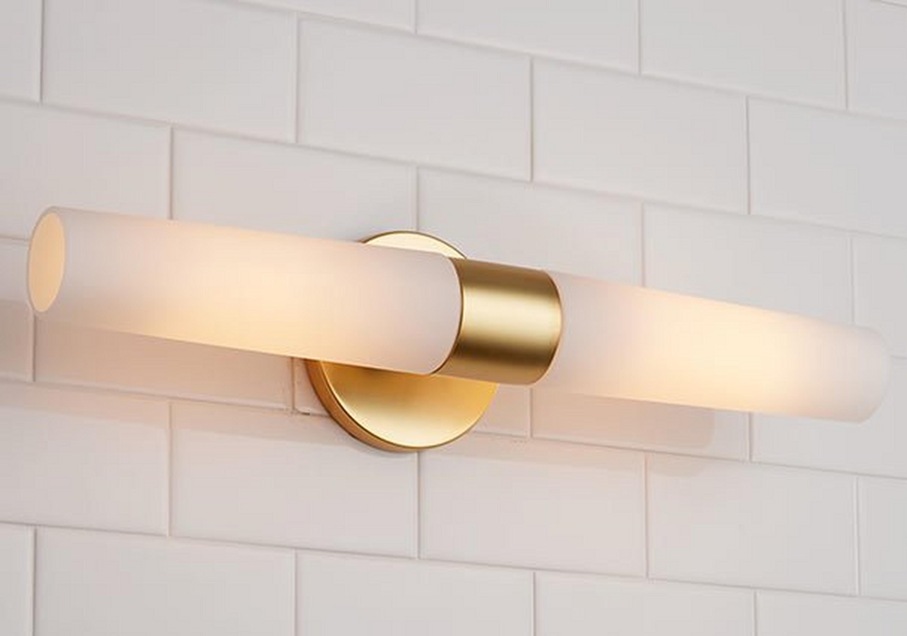 Honey Gold Linear Tube Vanity Light