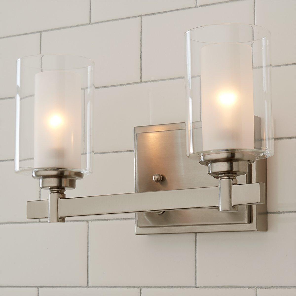 Contemporary Cylinder Vanity Light - 2 Light