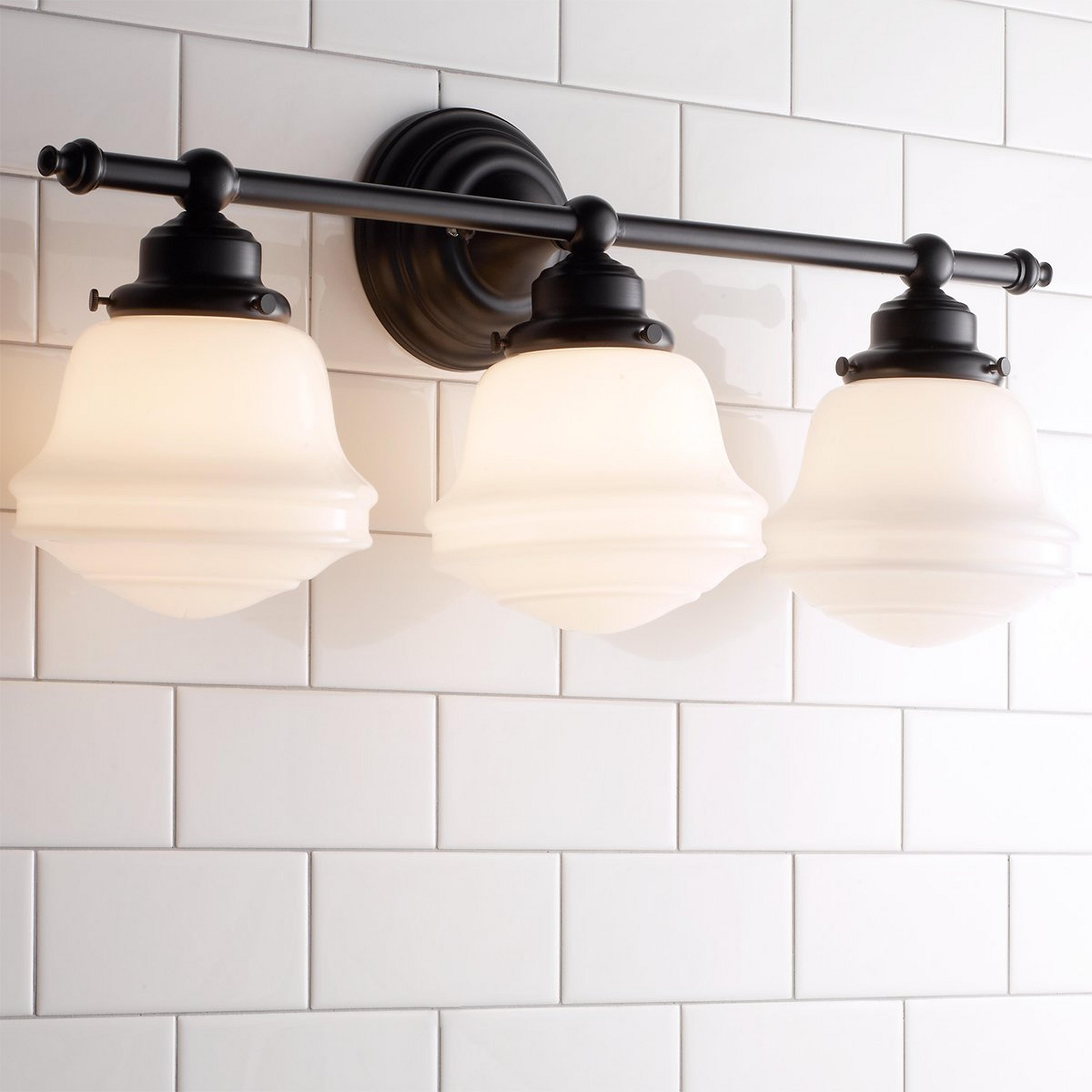 Milk Glass Vanity Light - 3 Light