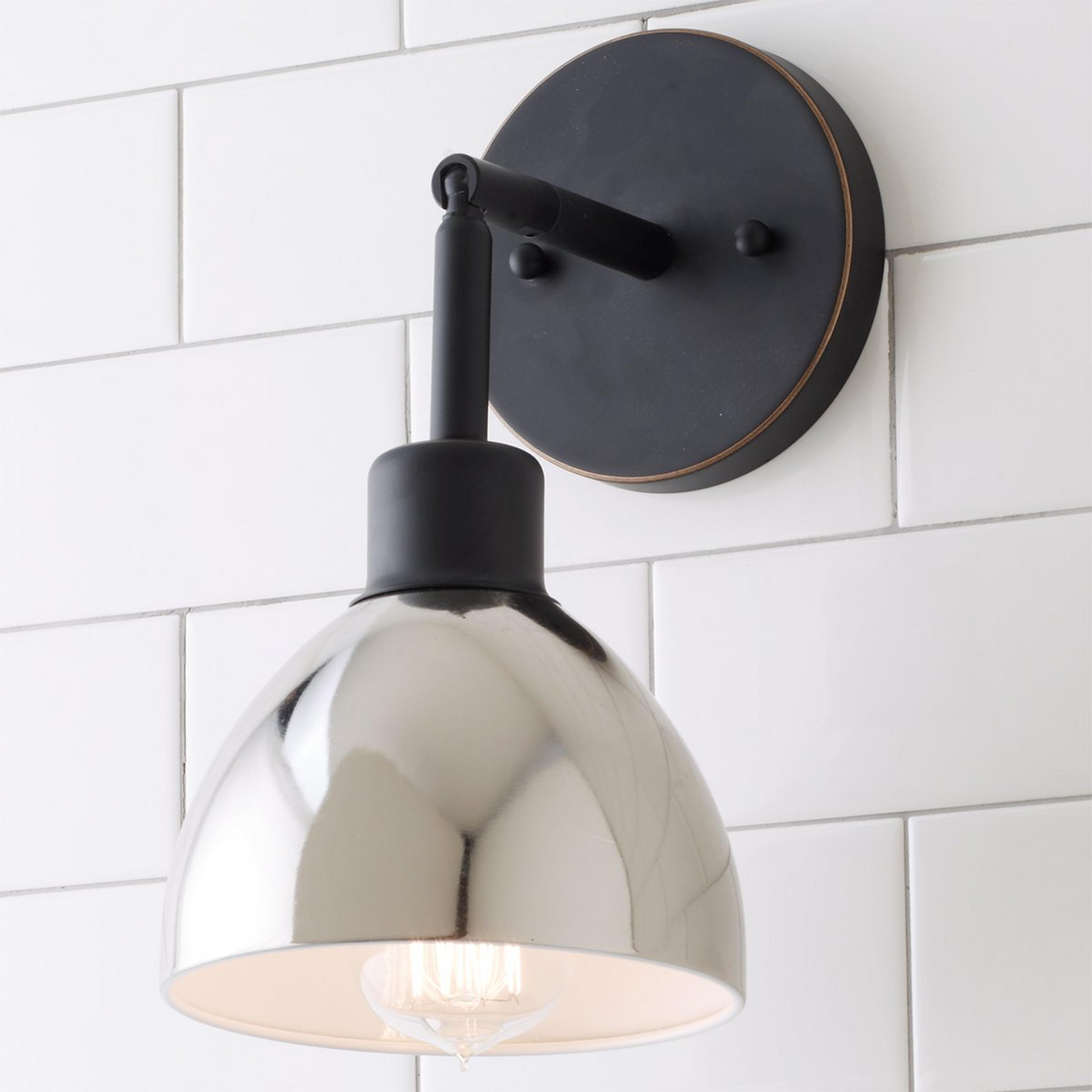 A Young House Love Dapper Sconce with Bronze / Chrome color