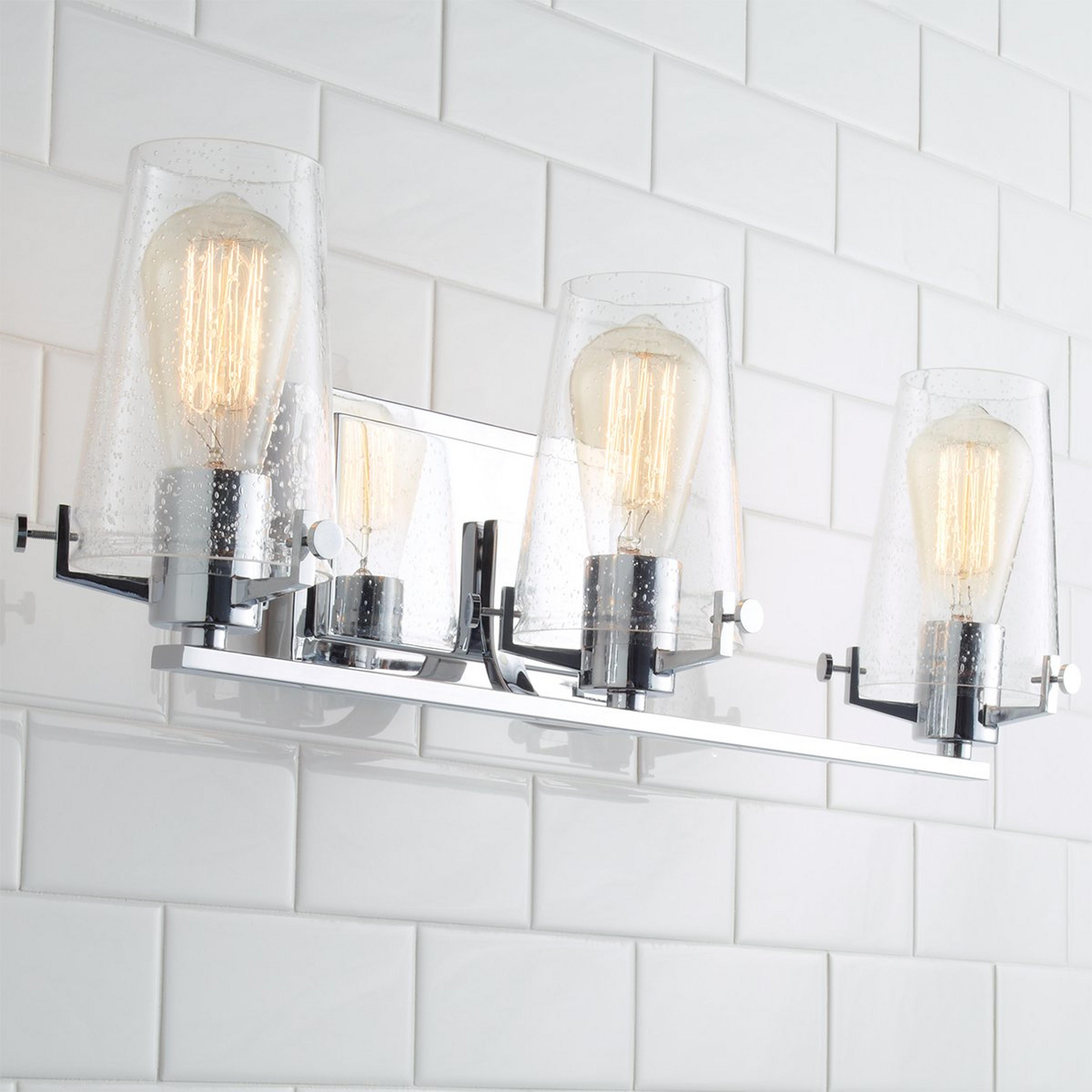 Modern Industrial Seeded Glass Sconce