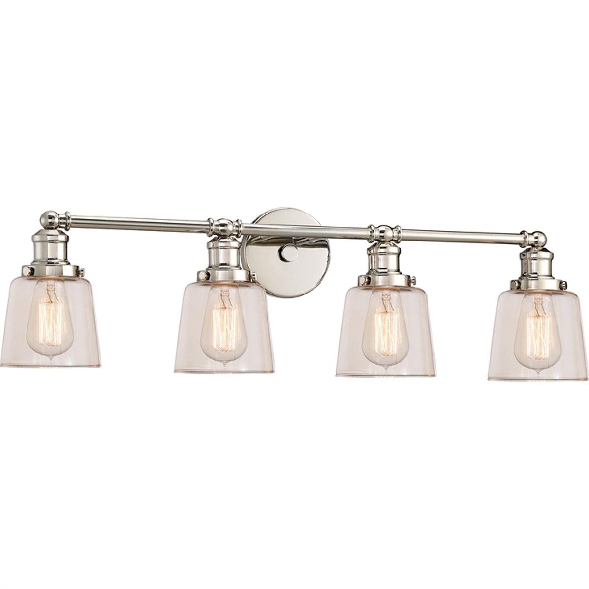 Chic Simplicity Glass Vanity Light - 4 Light