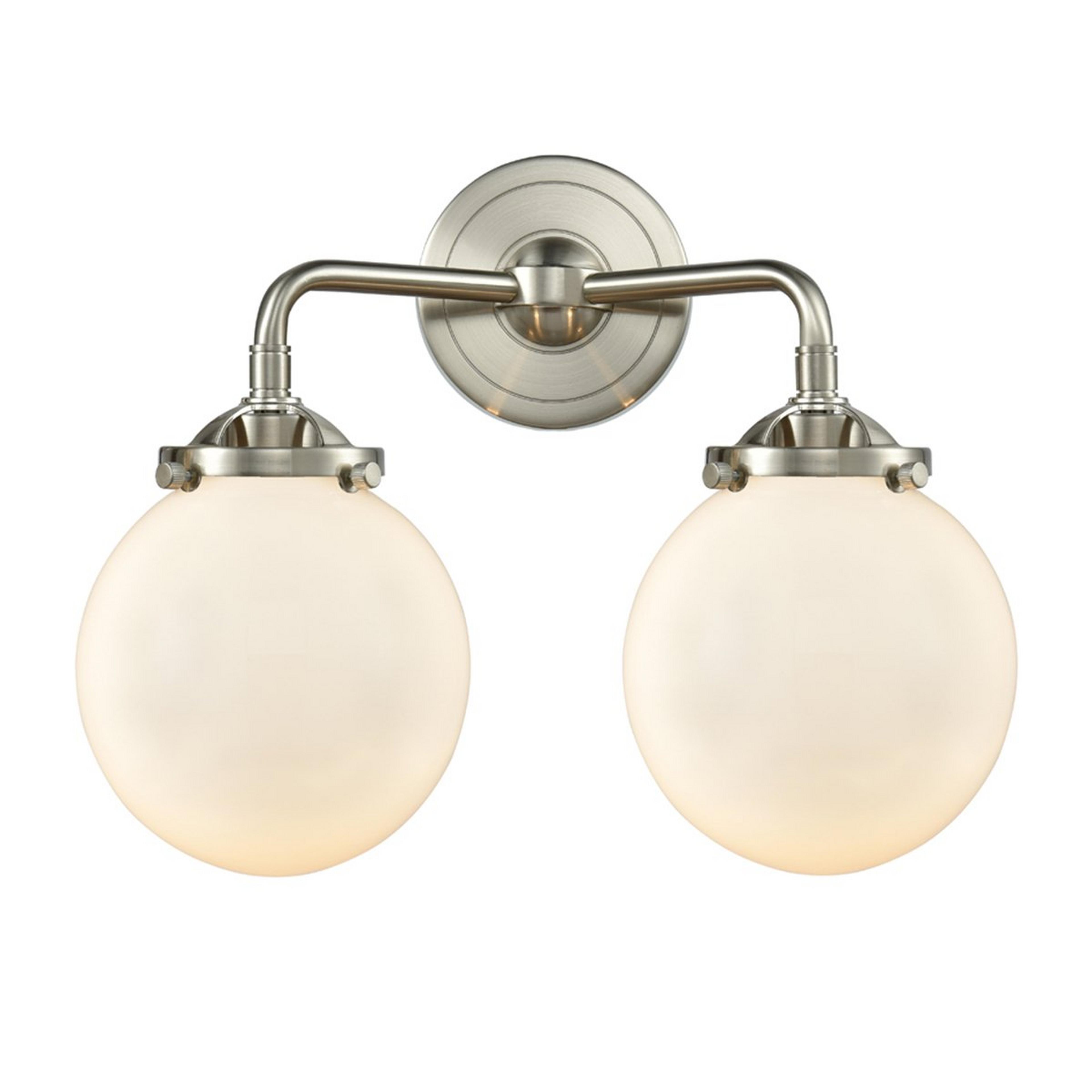 Mod Mix White Globe Vanity Light - 2 light
