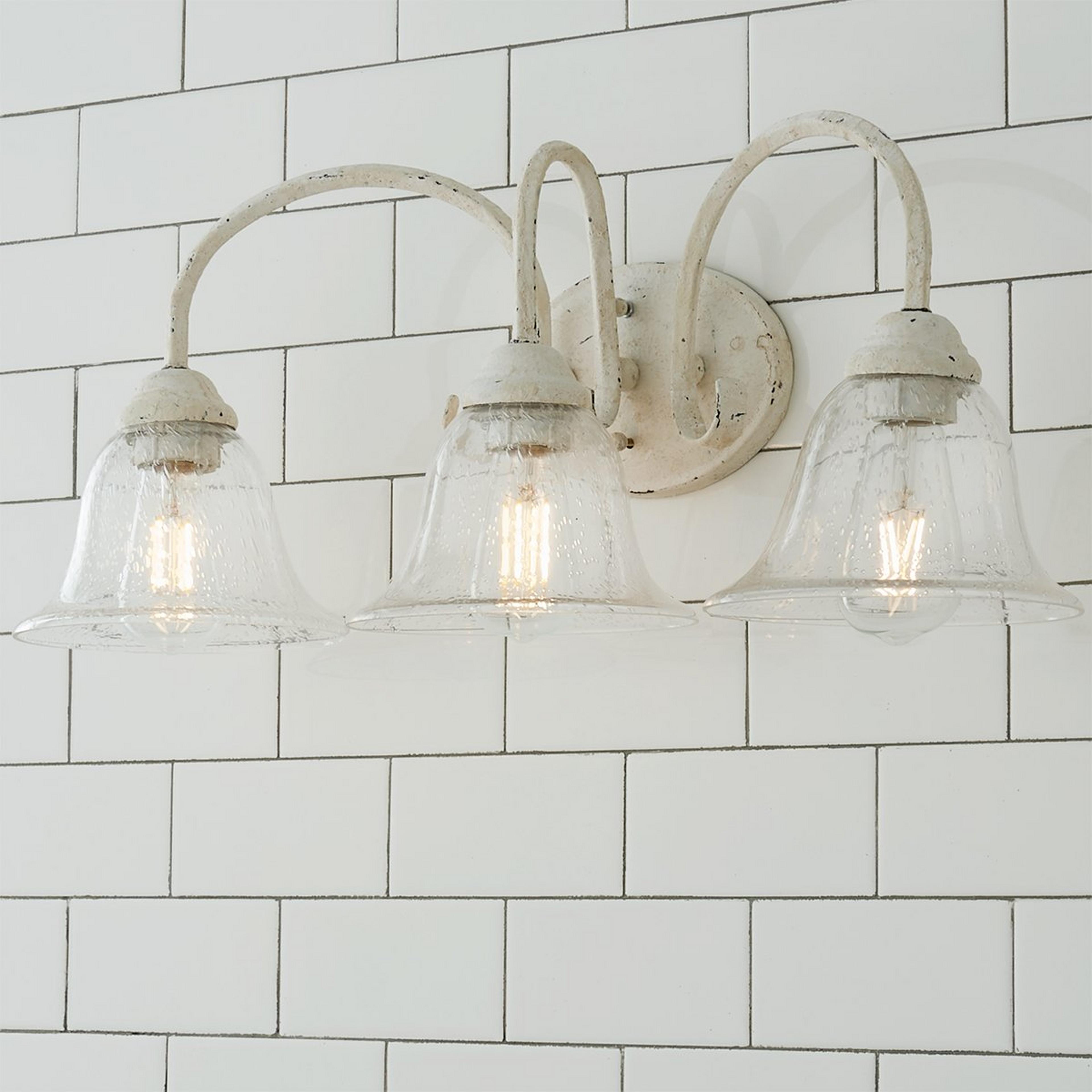 A Traditional Cameron Vanity Light - 3 Light with undefined color