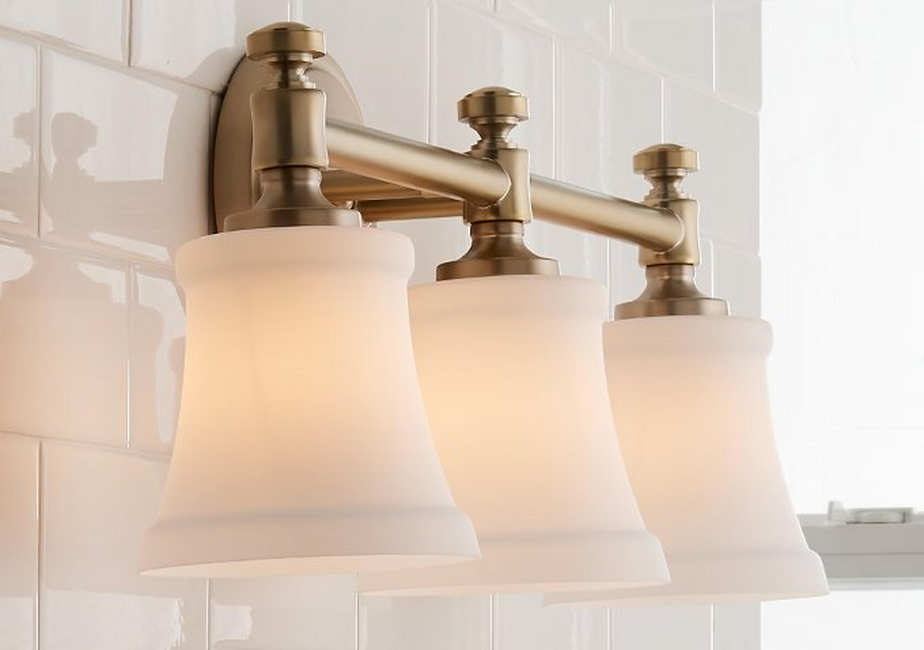 Mercer White Glass Vanity Light