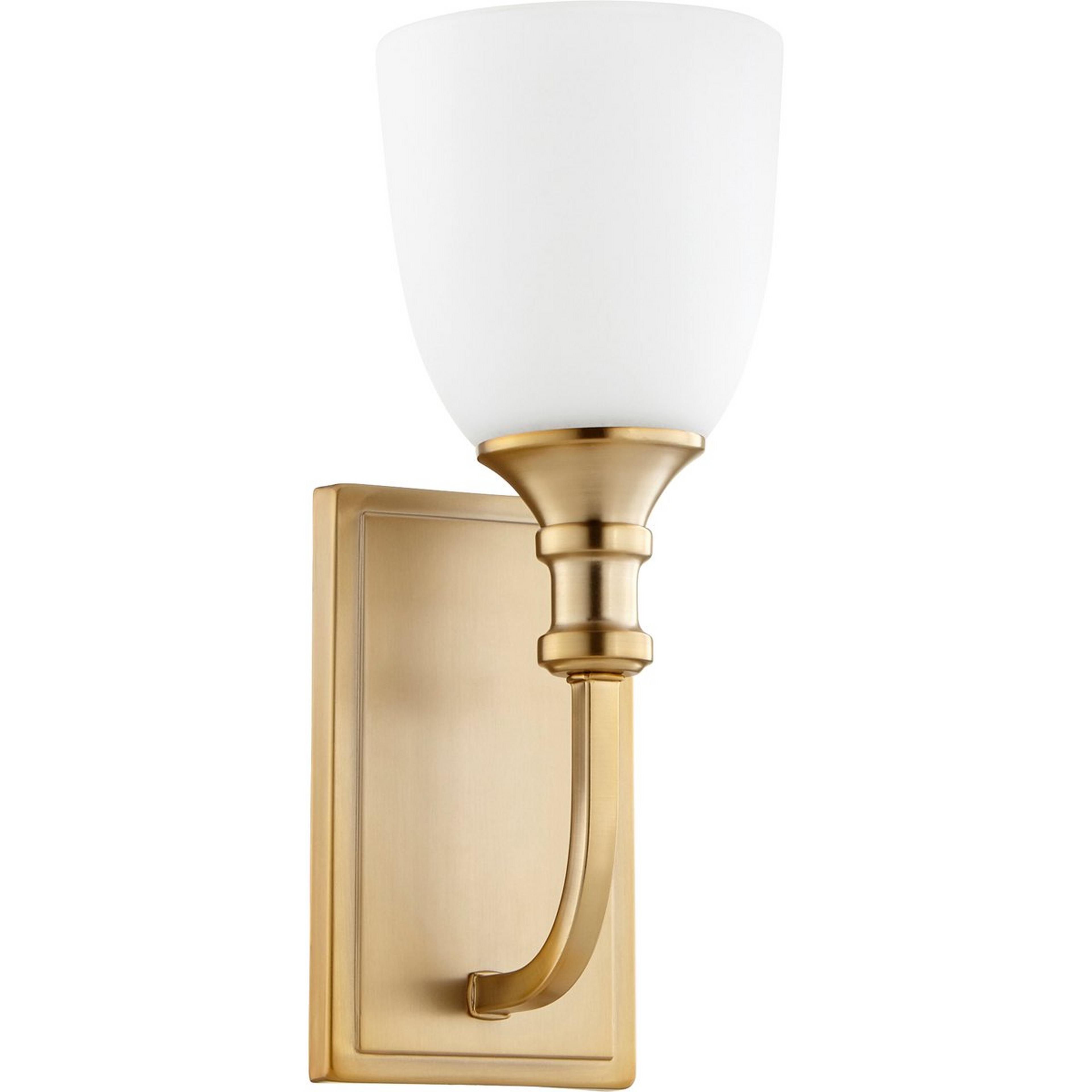 A Modern Progression Sconce with Aged Brass / Opal color