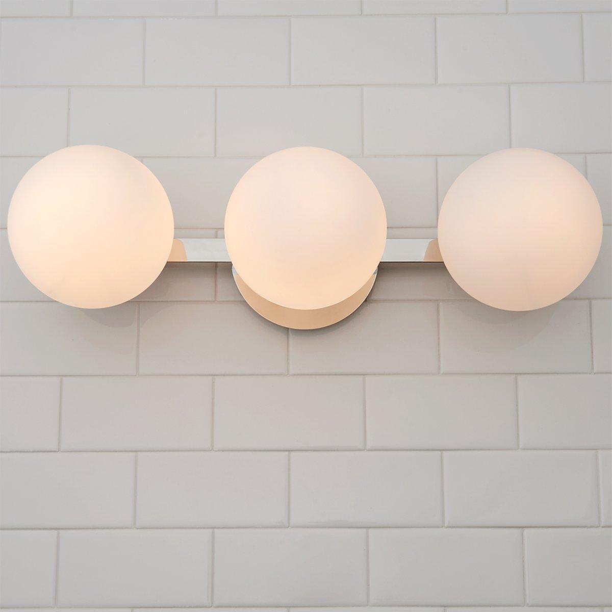 Modern milky sale globe bath sconce